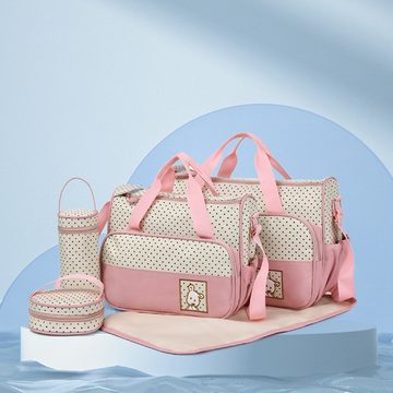 Masbekte Wickeltasche Rucksack mit Windeleinlage, Wickelrucksack, Baby Wickeltasche (Multifunktions-Babytaschen, Windeltasche, Umhängetasche, Reisetasche, Henkeltasche, Handtasche, Pflegetasche, Windelbeutel), Mamatasche, Kinderwagentasche, für Mama Papa und Jungen Mädchen