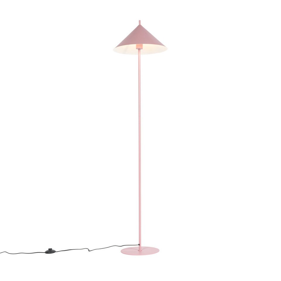 Qazqa Stehlampe Triangolo, ohne Leuchtmittel, E27, Rosa, Design, Stahl, 1-f günstig online kaufen