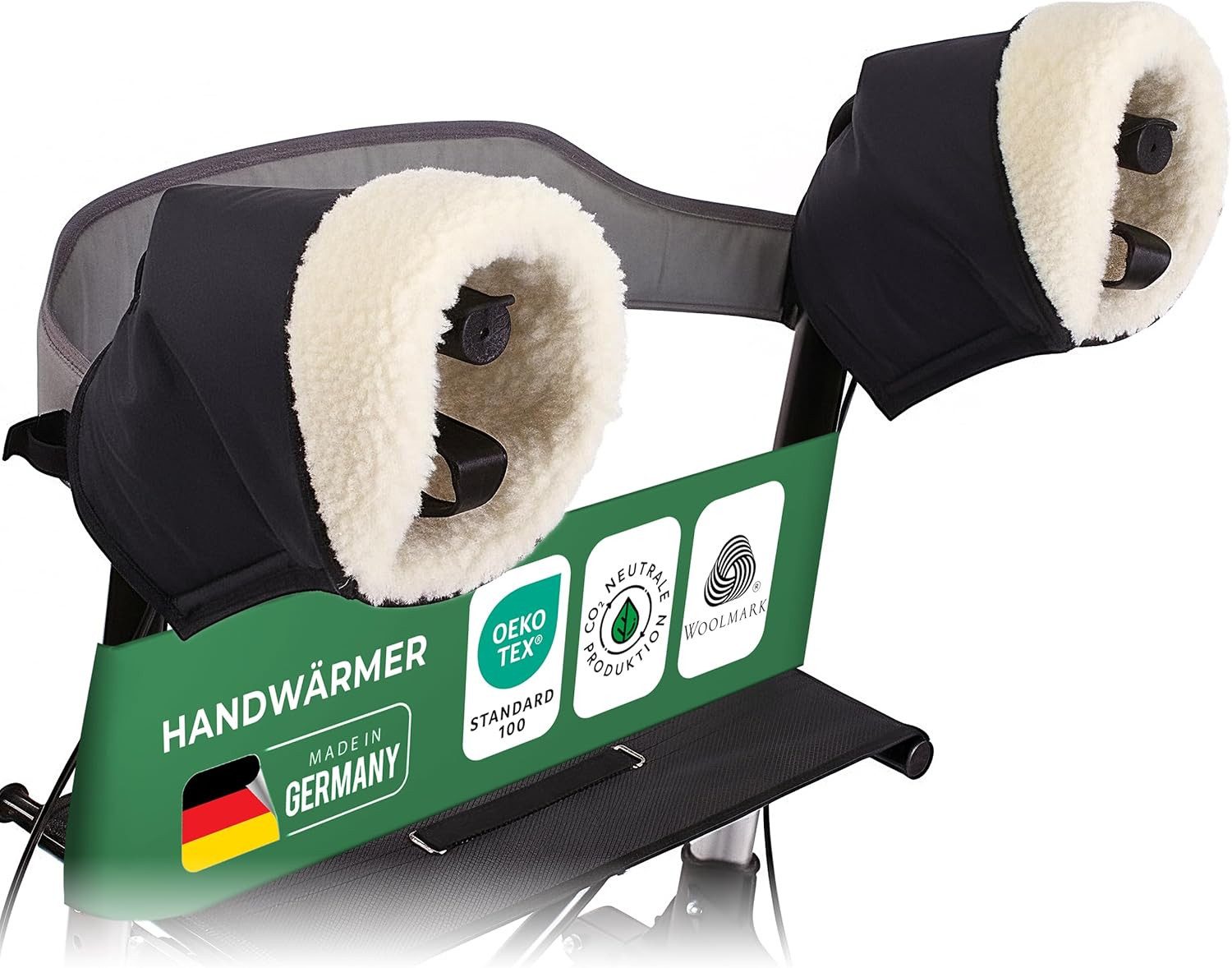 Novaliv Haltungskissen Novaliv Rollator Handwärmer Schurwoll-Handwärmer warm & atmungsaktiv, 1-tlg., Novaliv Rollator Handwärmer Schurwoll-Handwärmer warm & atmungsaktiv