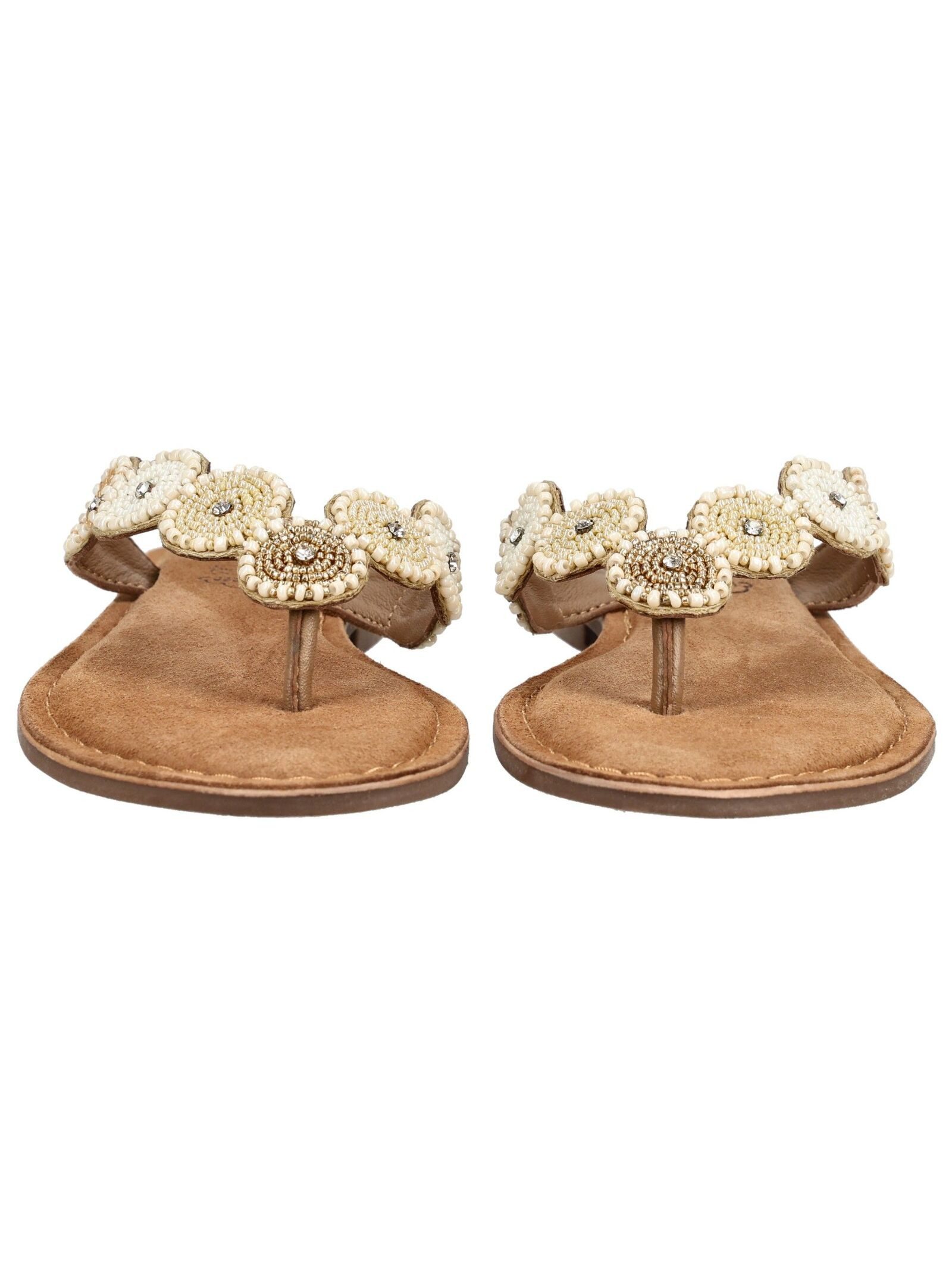 Lazamani Lazamani Pantoletten Leder Zehentrenner