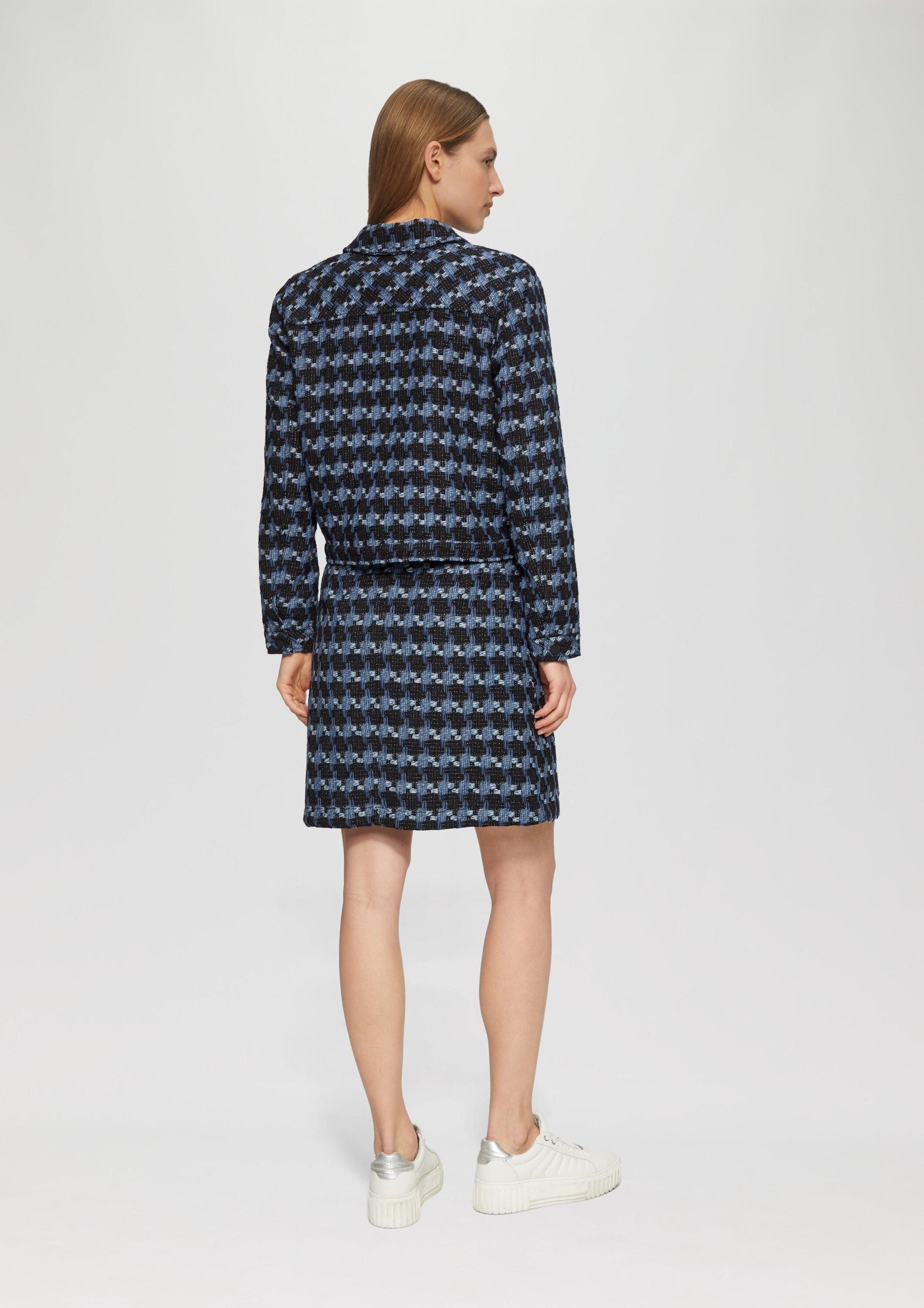 s.Oliver Funktionsjacke Indoor-Jacke Gemusterte Bouclé-Jacke