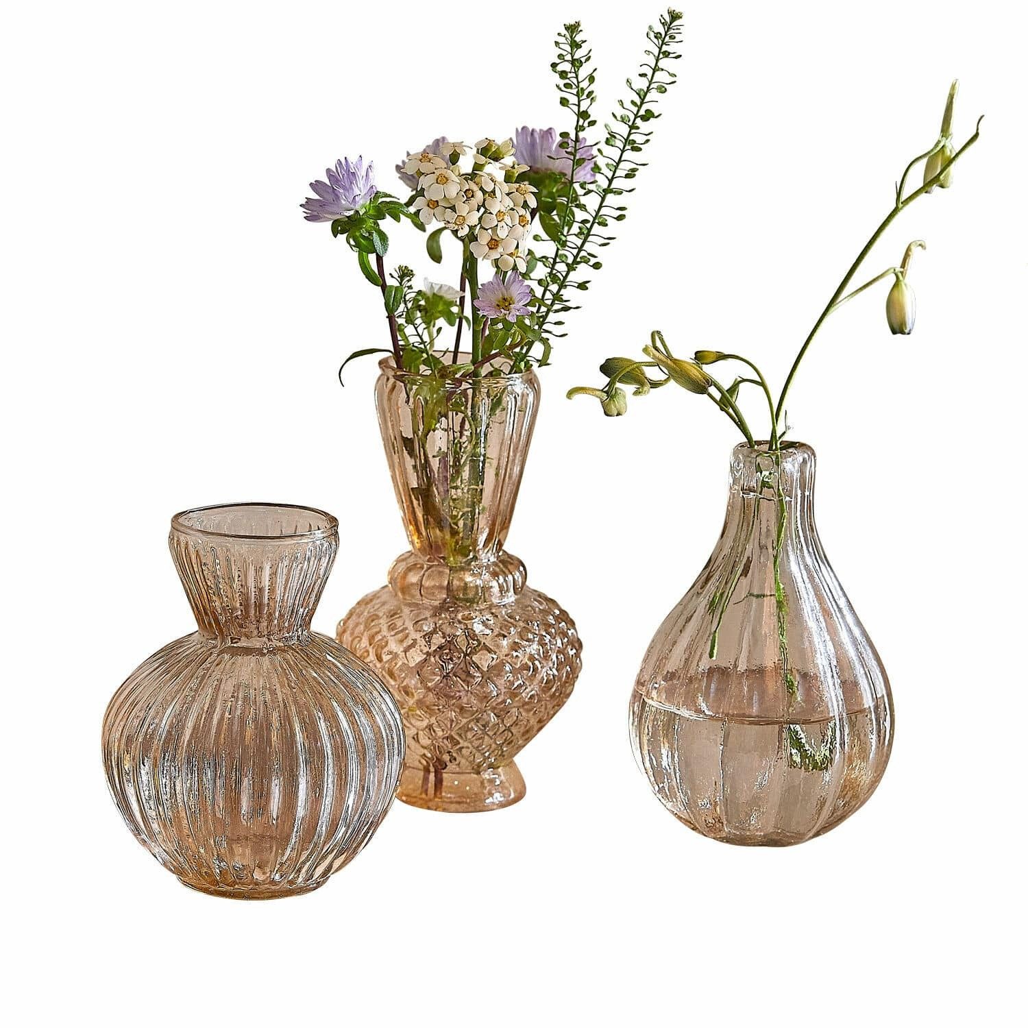 Mirabeau Tischvase Vase 3er Set Faunelle rosé günstig online kaufen