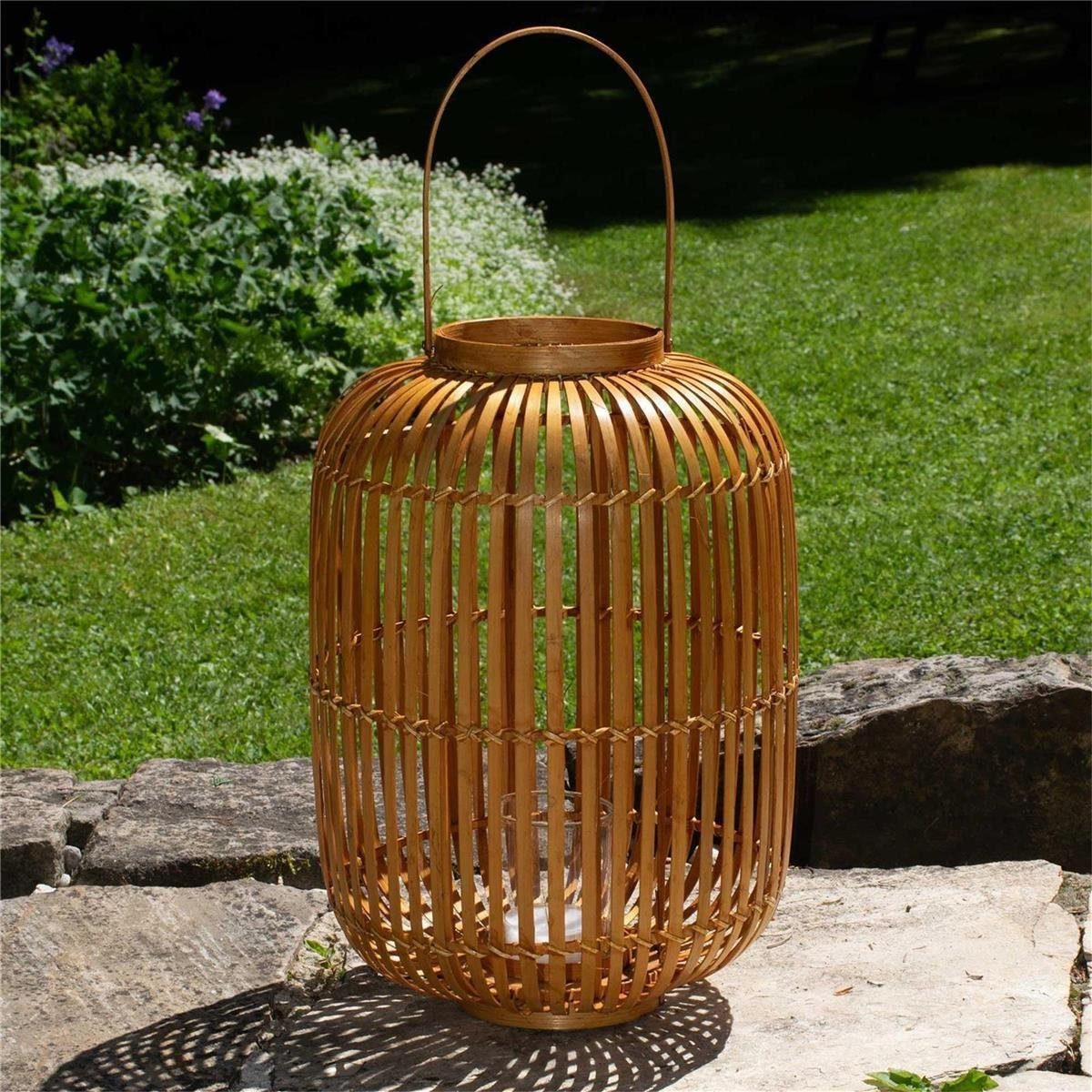 BOURGH Windlicht Laterne Bambus NISSORIA - Natur Windlicht, hellbraun, 44 c günstig online kaufen