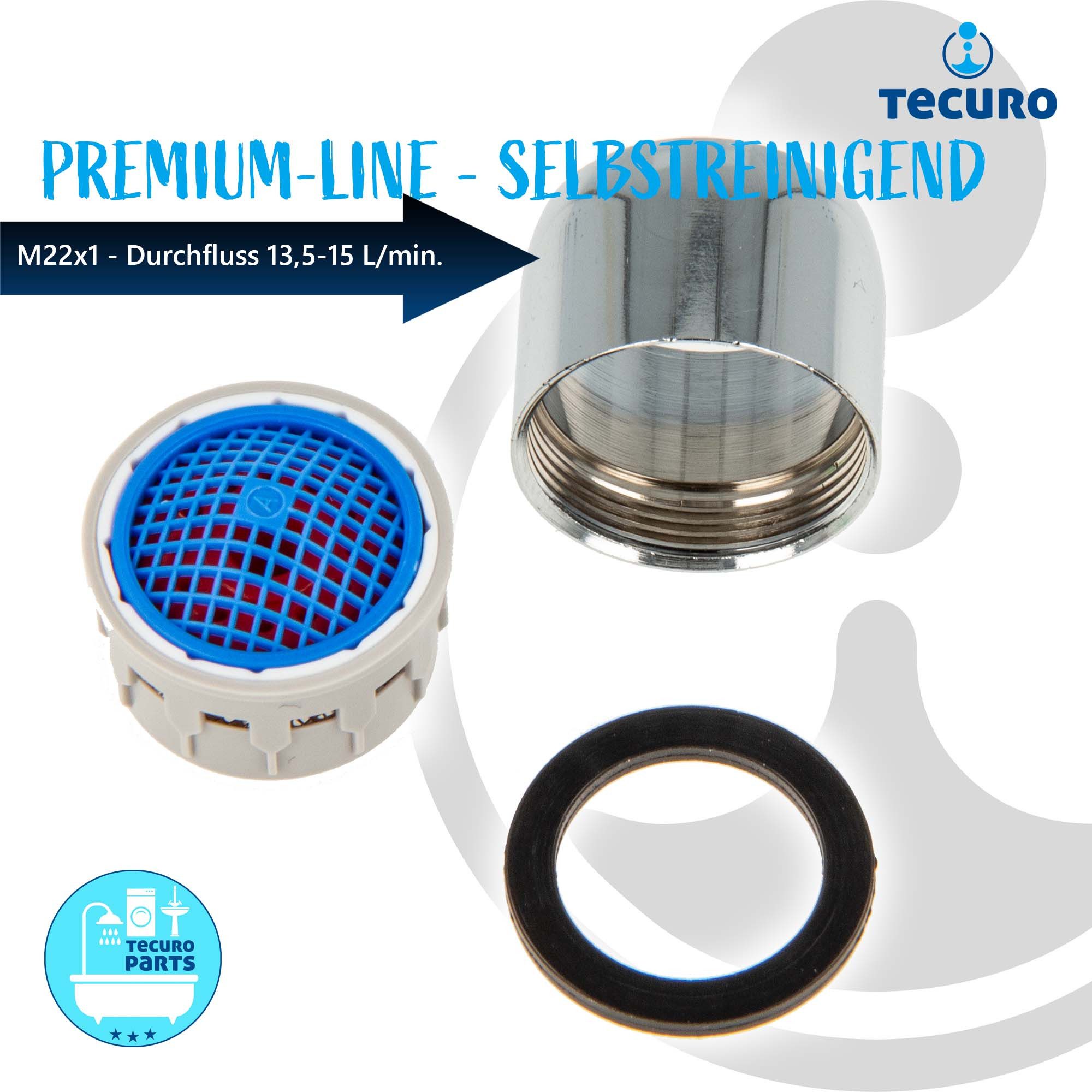 tecuro Strahlregler Selbstreinigende (ECO Spar) Strahlregler M22 M24 Einsätze – Bild 4 von 5