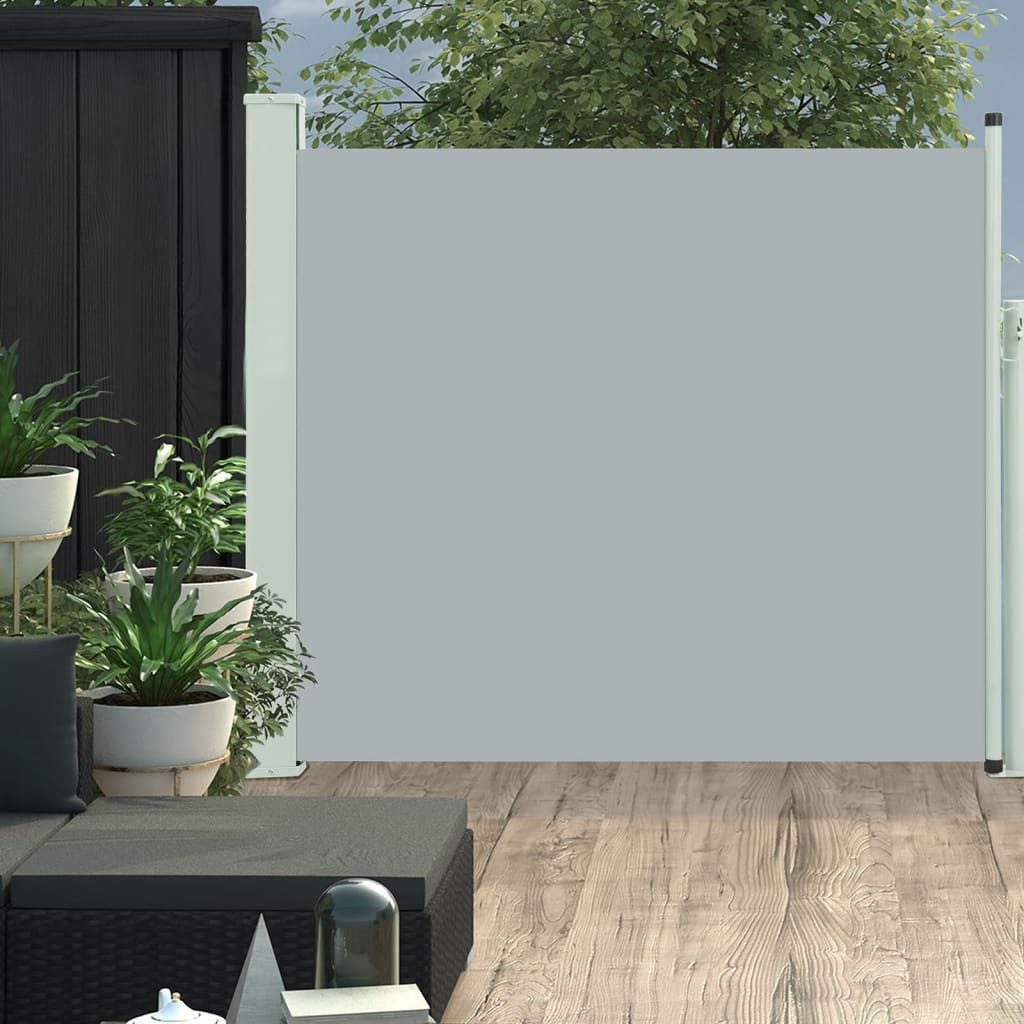 vidaXL Seitenmarkise Ausziehbare Seitenmarkise 100x300 cm Grau