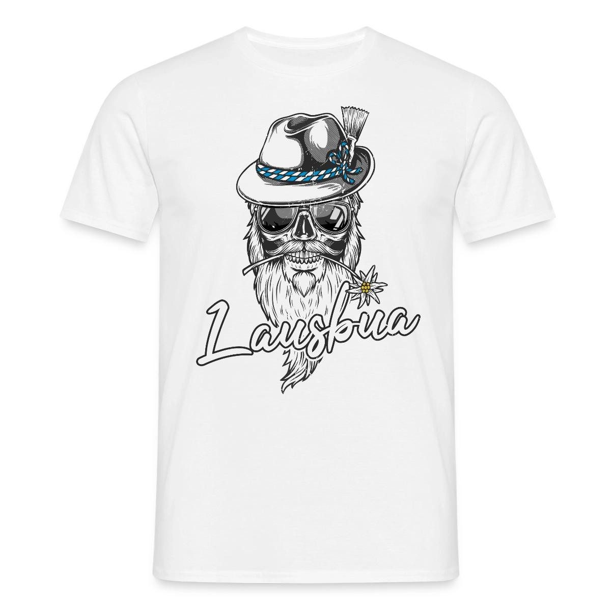 T-Shirt Lausbua Totenkopf Mit Trachtenhut Oktoberfest Männer T-Shirt