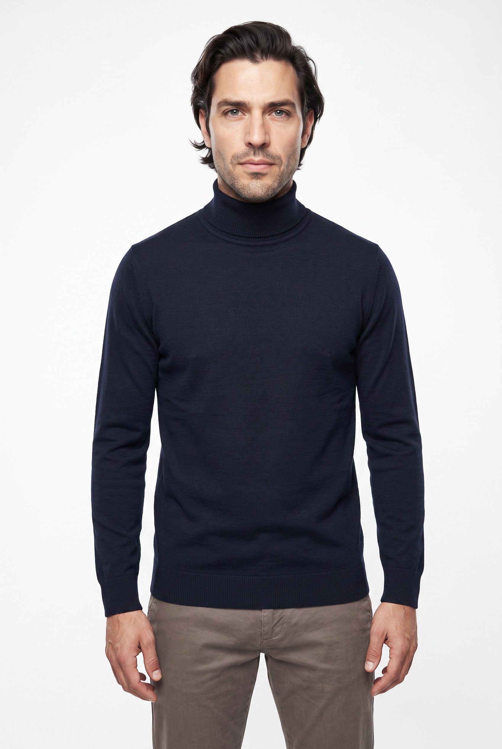 Petrol Industries Rollkragenpullover Men Knitwear Collar Basi Pflegeleichter Materialmix mit Baumwollanteil