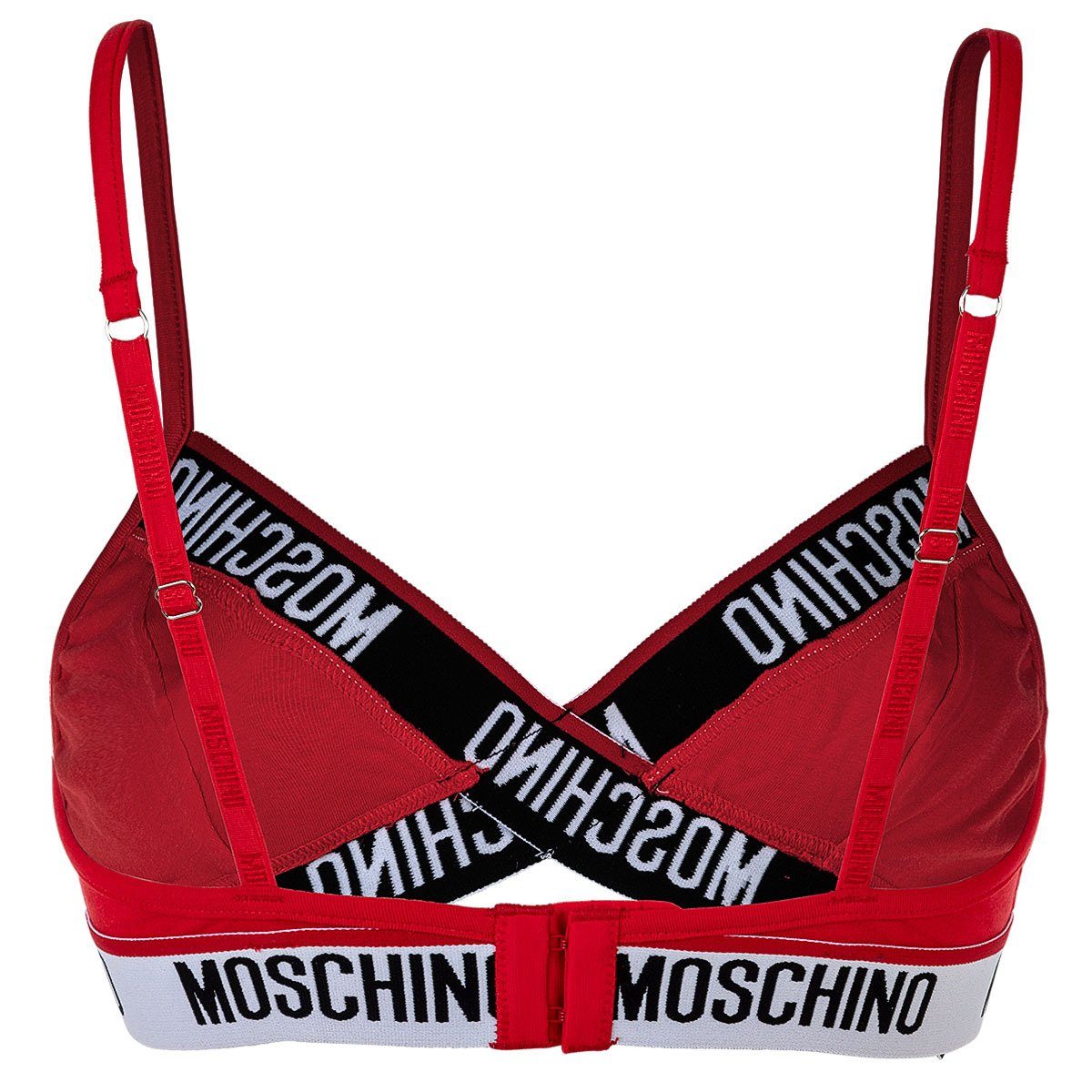 - Bustier Stretch Bra, Logo, Damen Rot bügellos, BH, Moschino Bustier