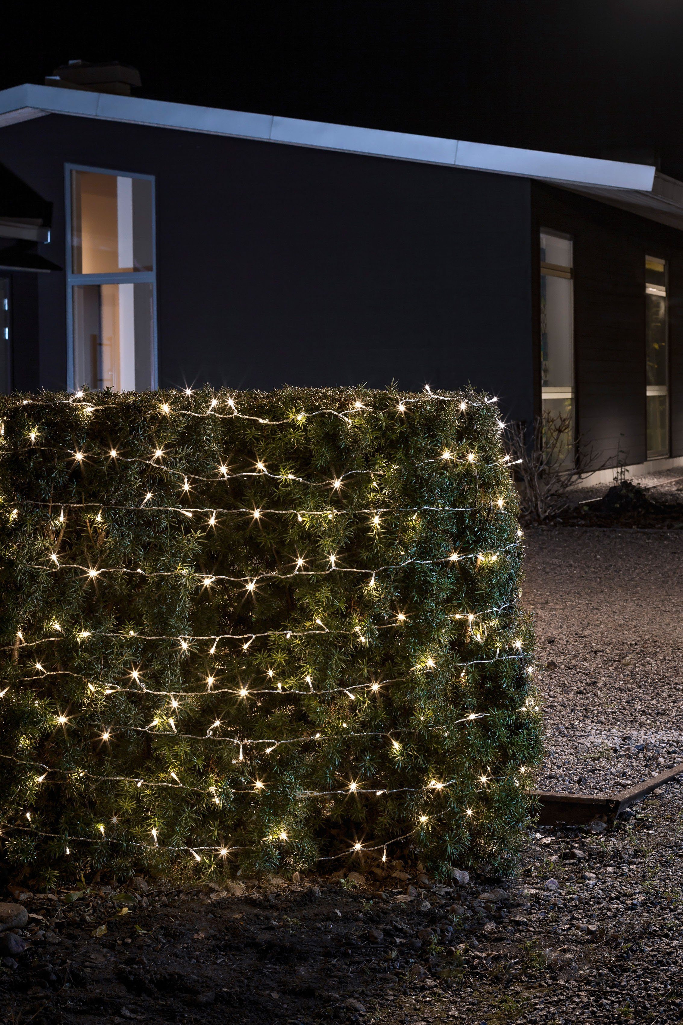 KONSTSMIDE LED-Lichterkette Weihnachtsdeko aussen, 240-flammig, LED  Lichterkette, 240 warm weiße Dioden, Batteriebetriebener Artikel für den  Innen- und Außenbereich