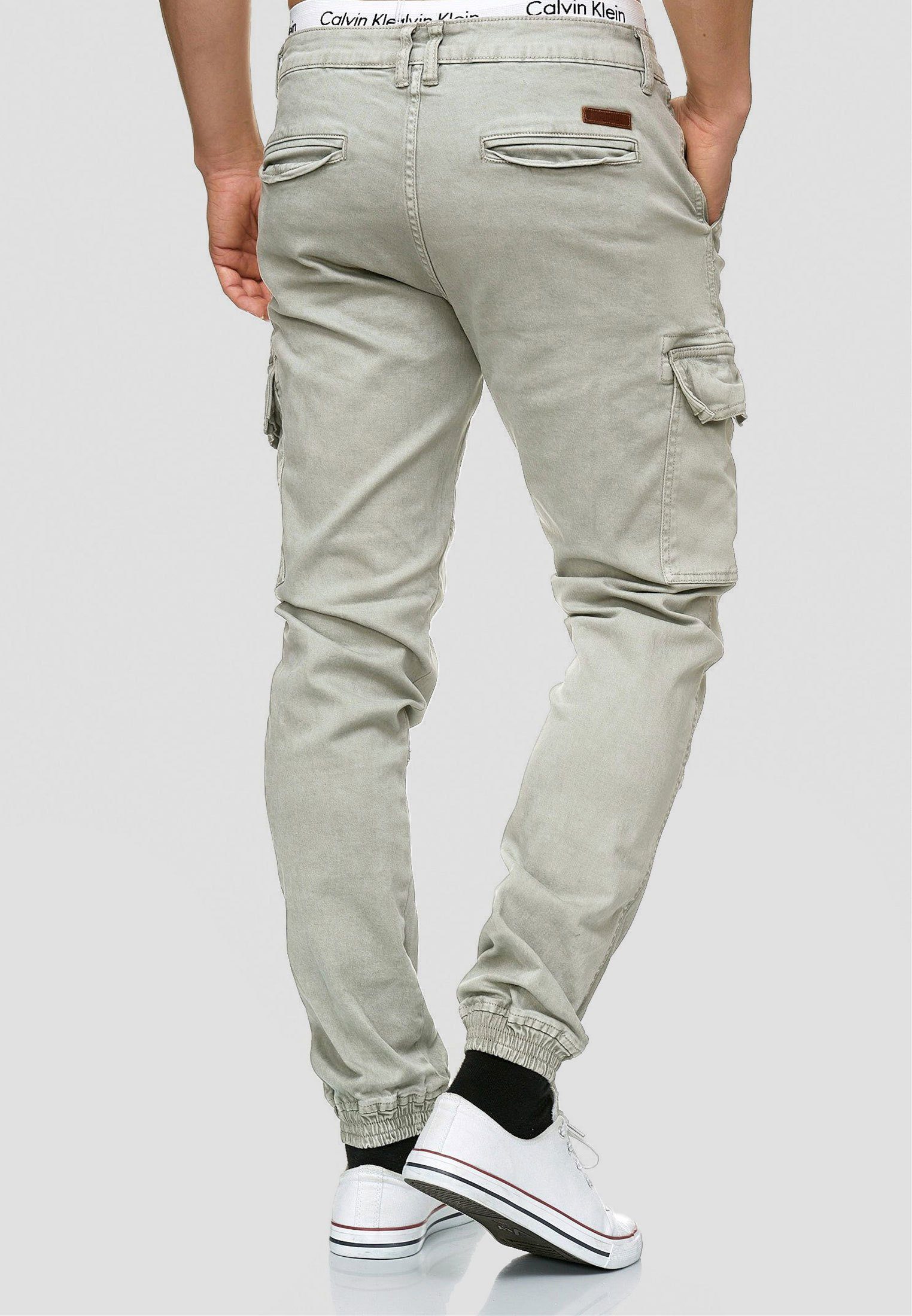 INDICODE Cargohose Herren August Cargo Hose Herrenhose mit 6 Taschen – Bild 4 von 5