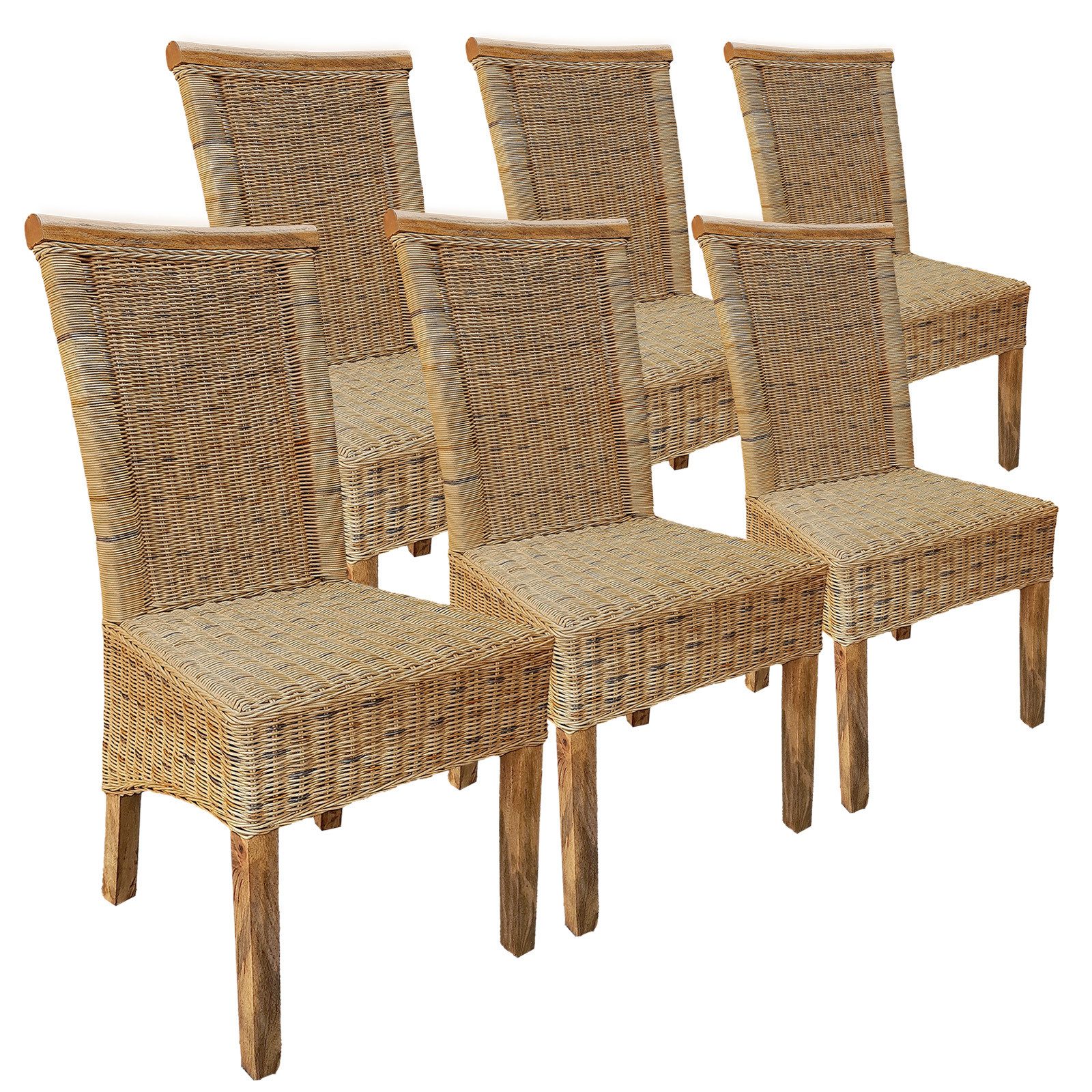 Amagohome Rattanstuhl Rattanstuhl Esszimmerstühle tabacco Perth günstig online kaufen