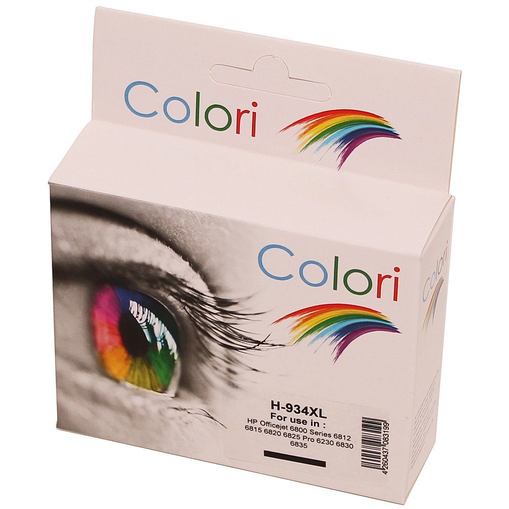 Colori Tintenpatrone (Kompatible Druckerpatrone für HP 934XL 934 XL Schwarz für HP OfficeJet 6800 Series 6812 6815 6820 6825 Pro 6230 6830 6835 von Colori)