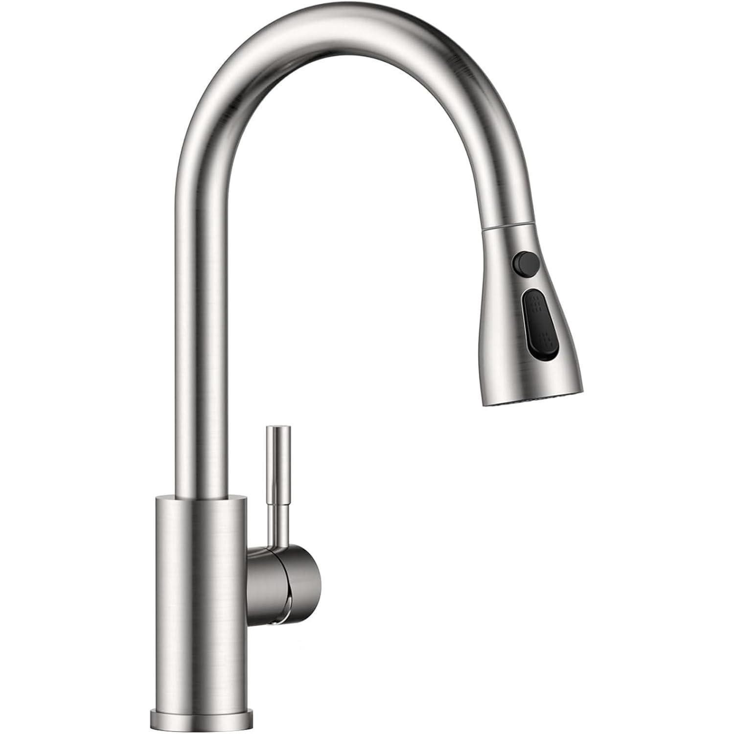 Küchenarmatur Hochdruck Küchenarmatur mit Brause, 3 Strahlarten, 360° drehbar