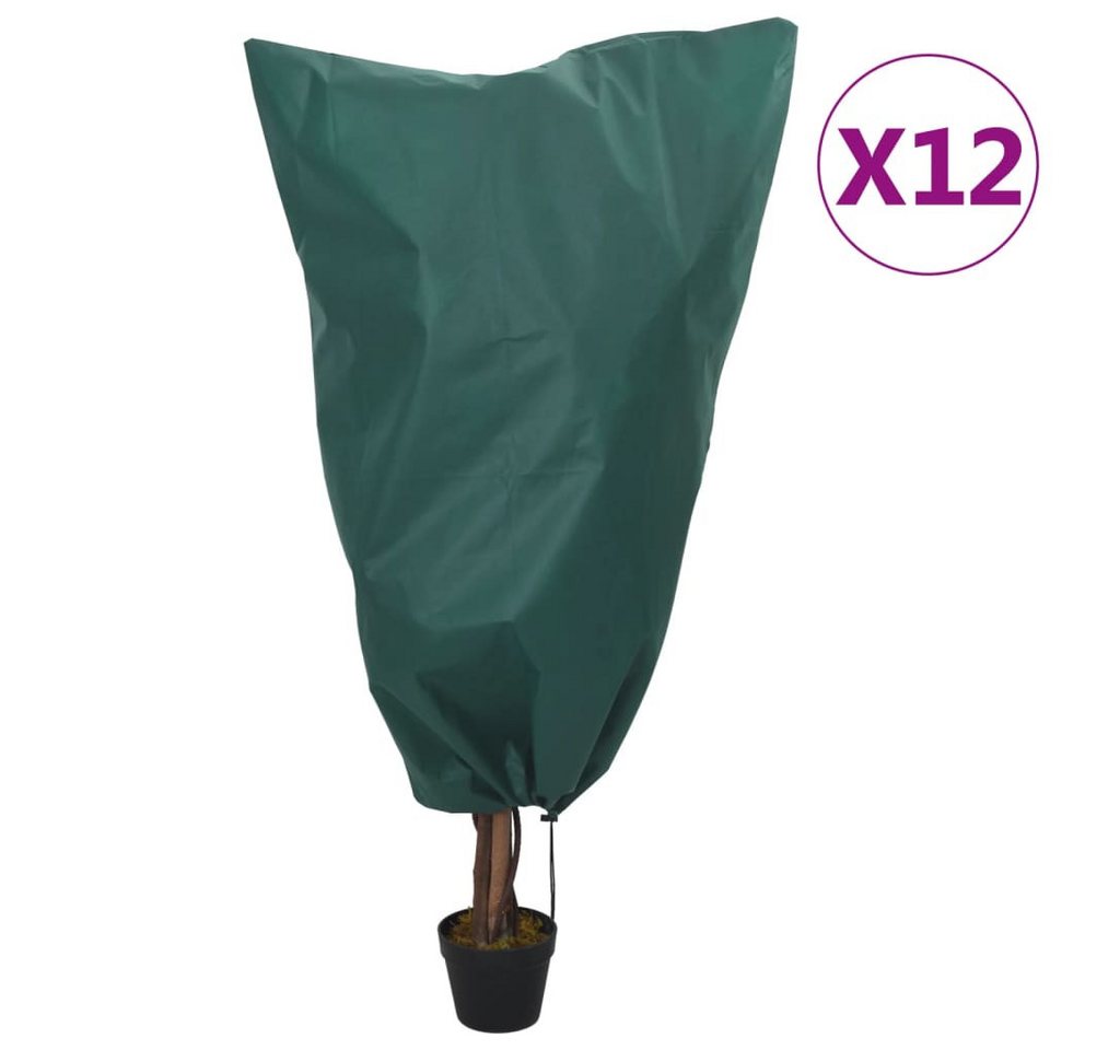 Thumbnail - vidaXL Winterschutzvlies, Wintervlies mit Kordelzug 12 Stk. 70 g/m² 0,8x1 m