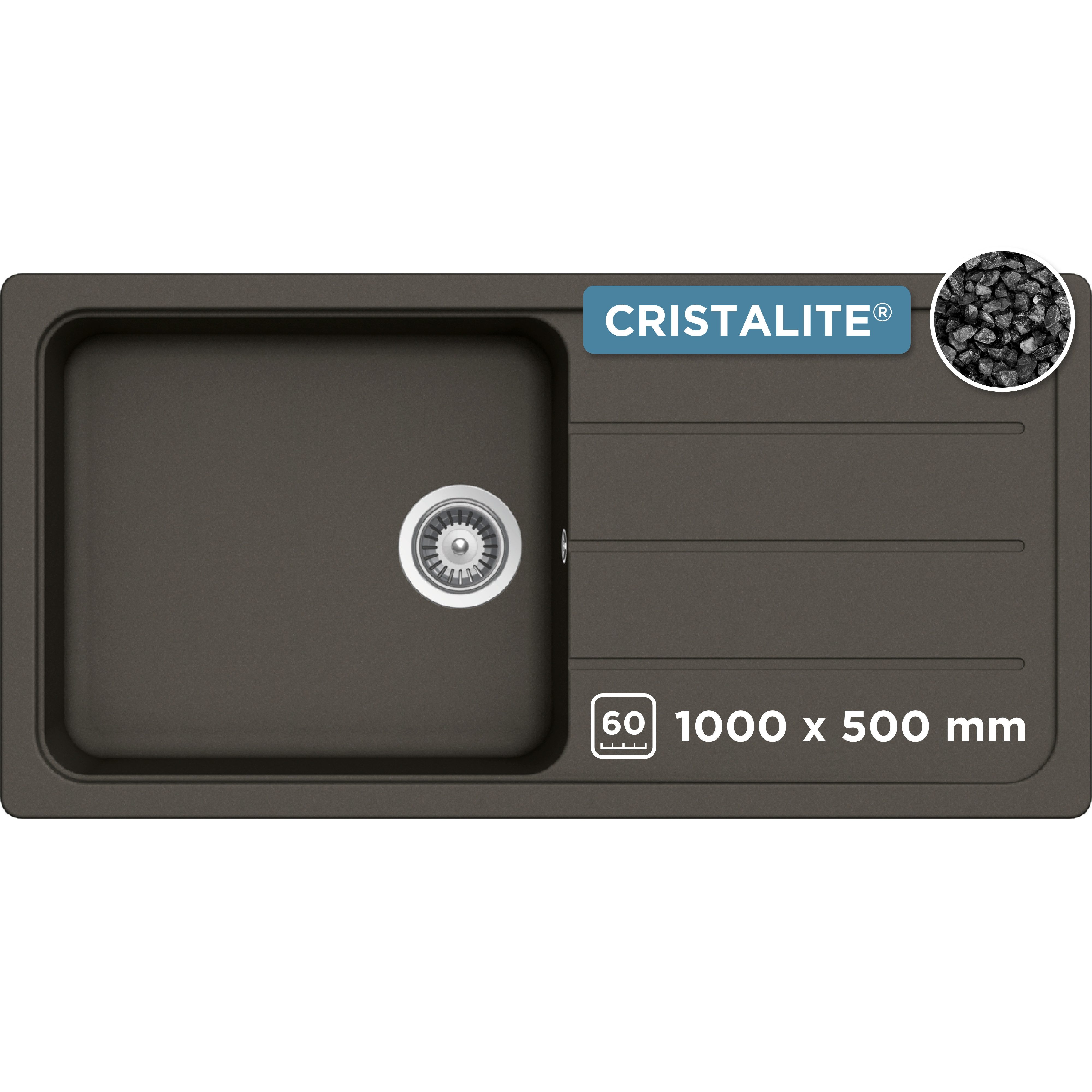 Schock Granitspüle Formhaus, rechteckig, 100/50 cm