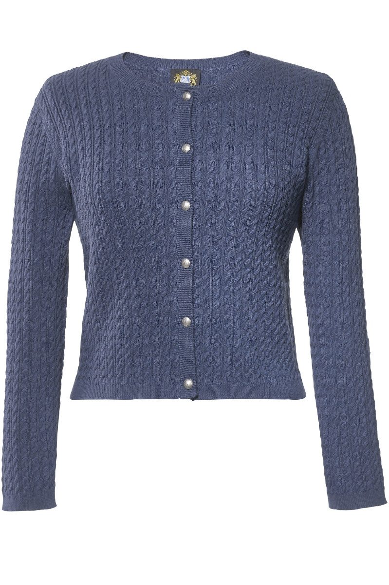 Hammerschmid Trachtenjacke Trachten Strickjacke - REIT - rosa, schieferblau günstig online kaufen