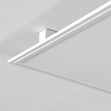 hofstein Deckenleuchte dimmbare Deckenlampe aus Metall in Weiß, LED fest integriert, 2700-6500 Kelvin, RGB Farbwechsler, Smart App, Smart Home, Fernbedienung, Bluetooth