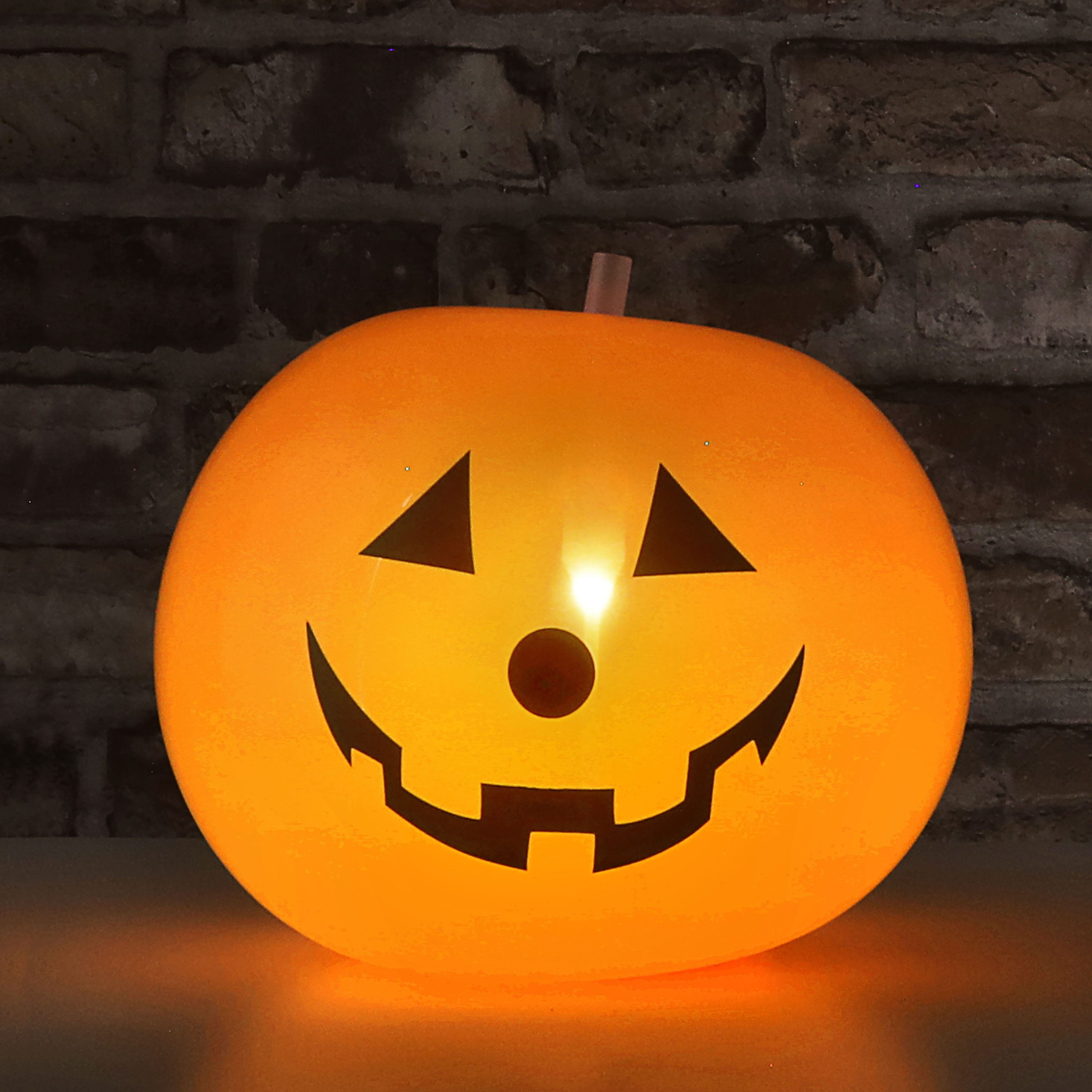 CEPEWA LED Lampion LED Luftballon Kürbis stehend 6x2er Set Ø 20cm Latex orange Halloween