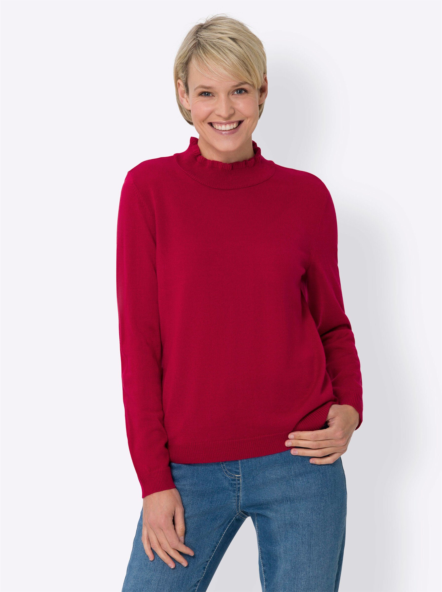 Strickpullover Stehkragen-Pullover