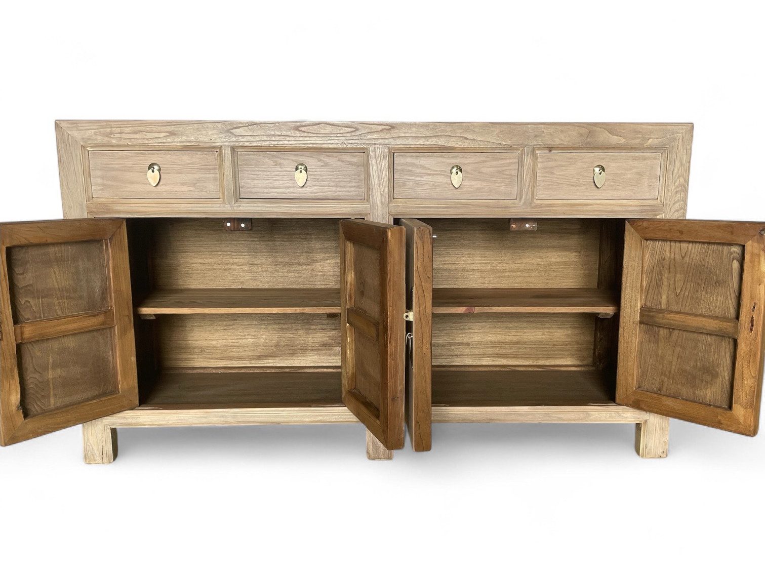 OPIUM OUTLET Sideboard Kommode Schrank Hochzeitsschrank Asia Möbel (Breite x Tiefe x Höhe: 150 cm x 40 cm x 85 cm, komplett montiert, natur-braun), chinesisch asiatisch orientalisch vintage