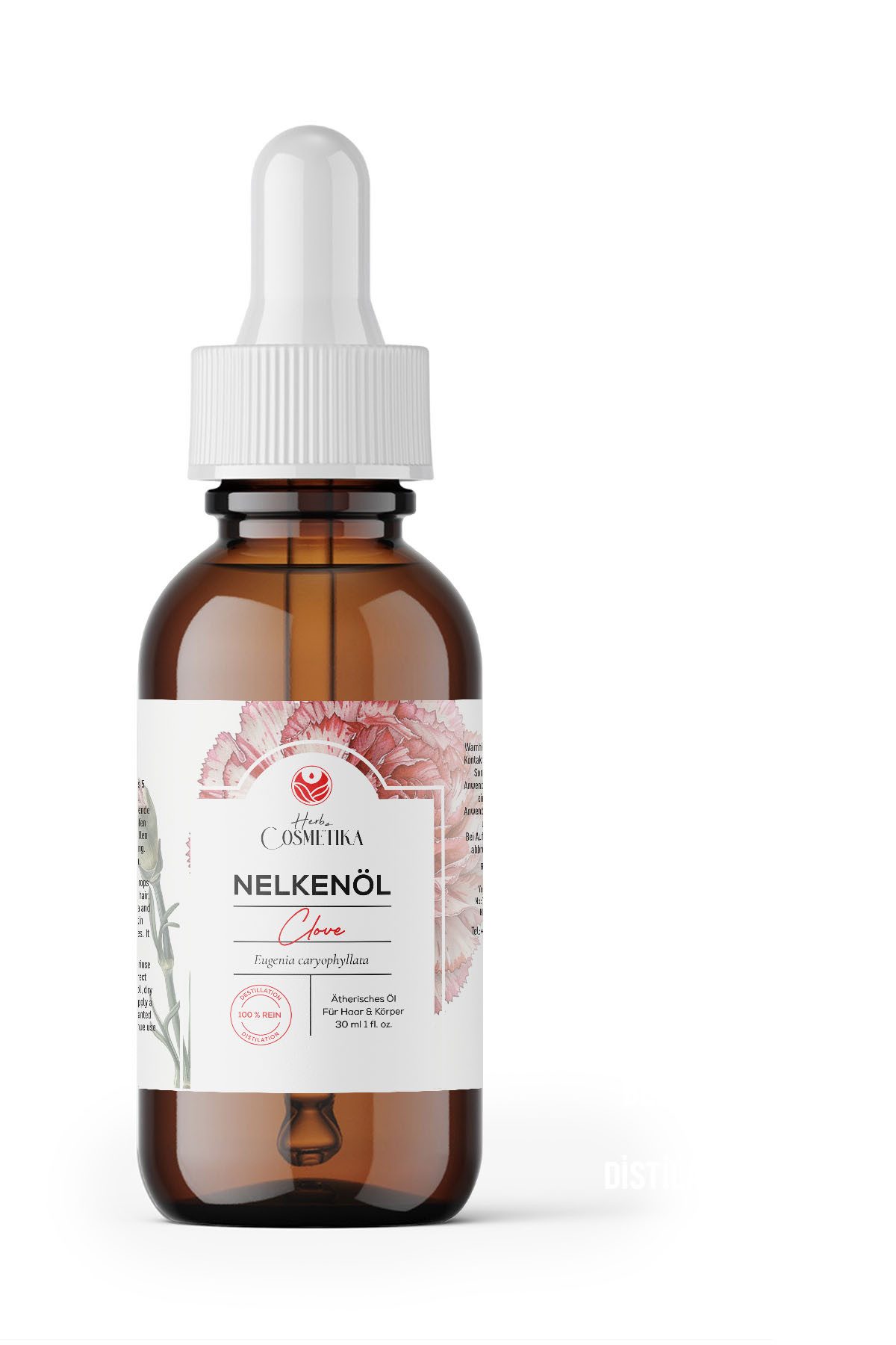 Herbs Cosmetica Körperöl Nelkenöl – 100 % naturrein destilliert antiseptisch antioxidativ, mit 30 ml Inhalt, schonend destilliert