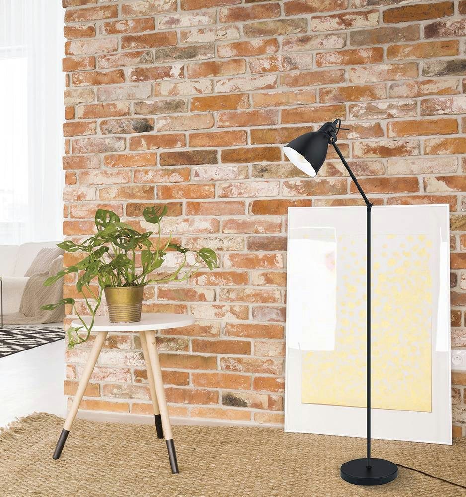 EGLO Stehlampe PRIDDY Stehleuchte, Standleuchte, Stahl, schwarz, E27, Indus günstig online kaufen