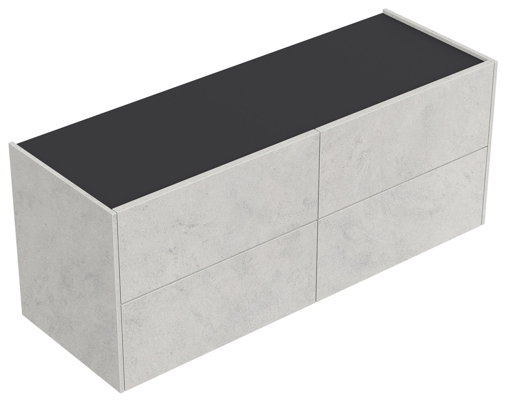 Magnolia Home Schubkastenkommode Hängekonsole Sideboard Urban Slimline 4 Push-to-open Einzüge Stein