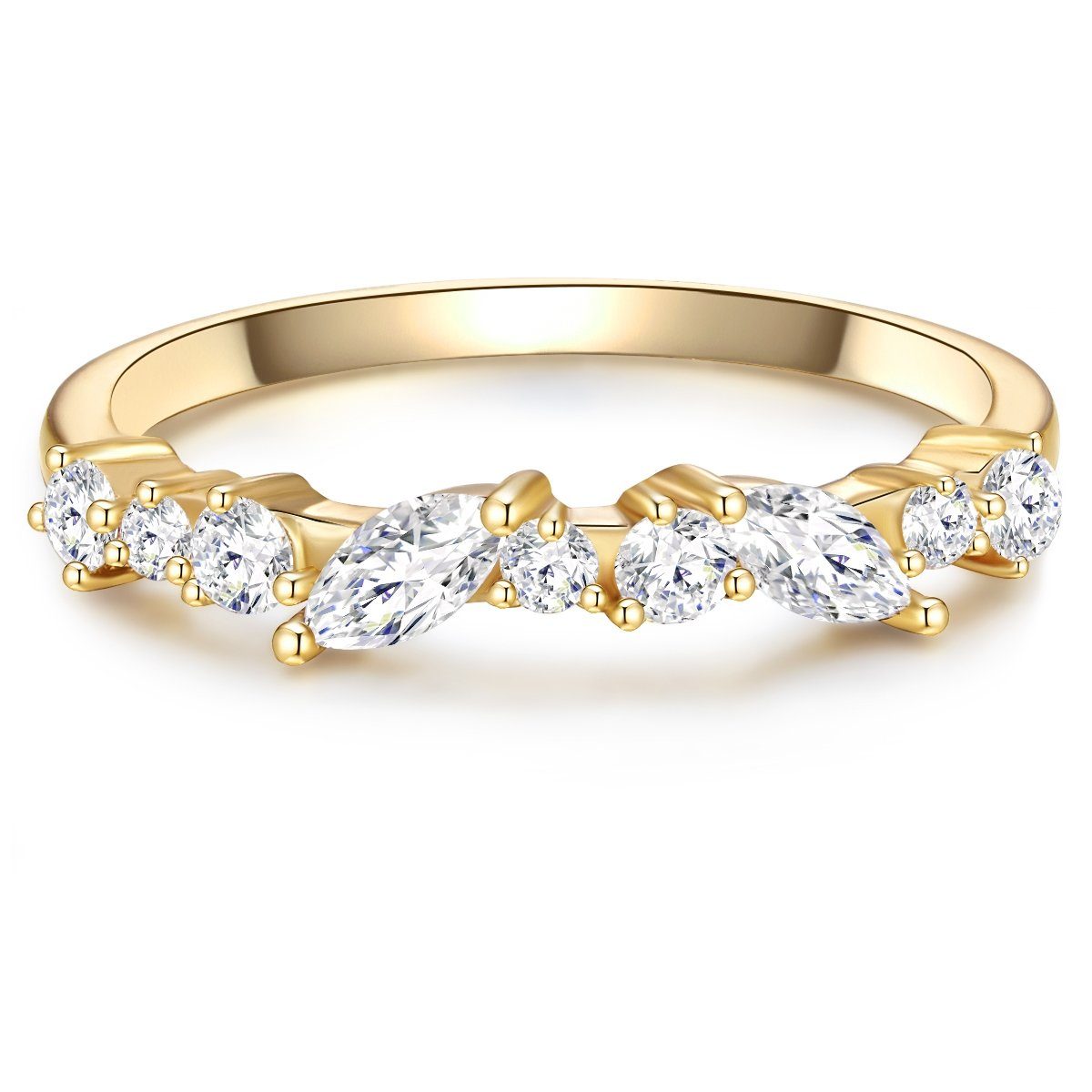 Glanzstücke München Silberring gelbgold, Ring Sterling Silber gelbgold Zirk günstig online kaufen