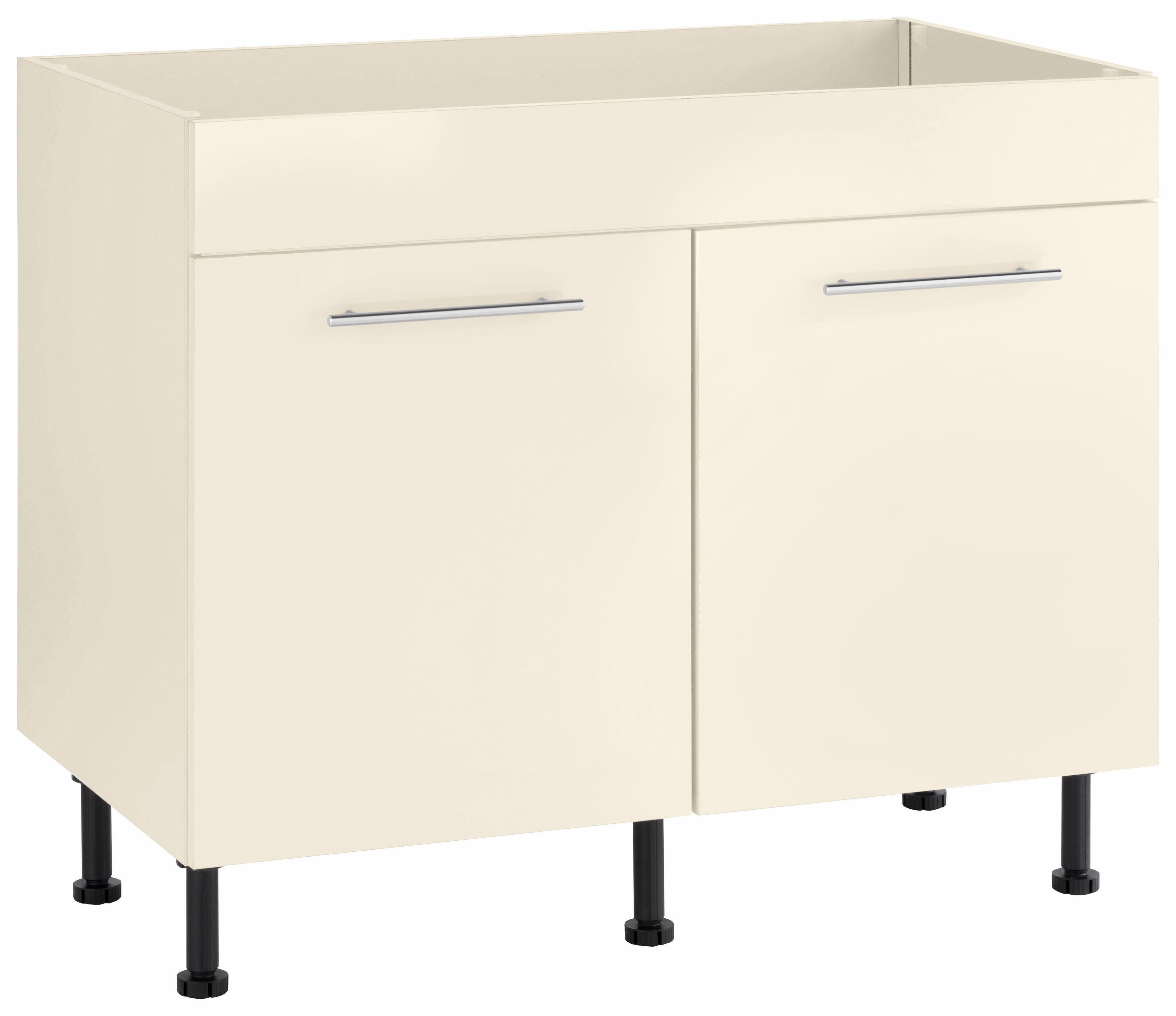 wiho Küchen Spülenschrank Ela Breite 100 cm, höhenverstellbare Füße