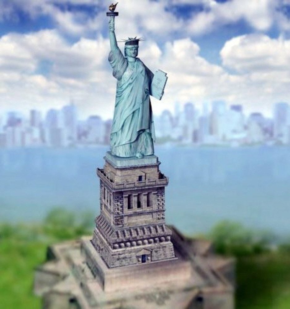 Aue Verlag Modellbausatz Schreiber Bogen Freiheitsstatue New York