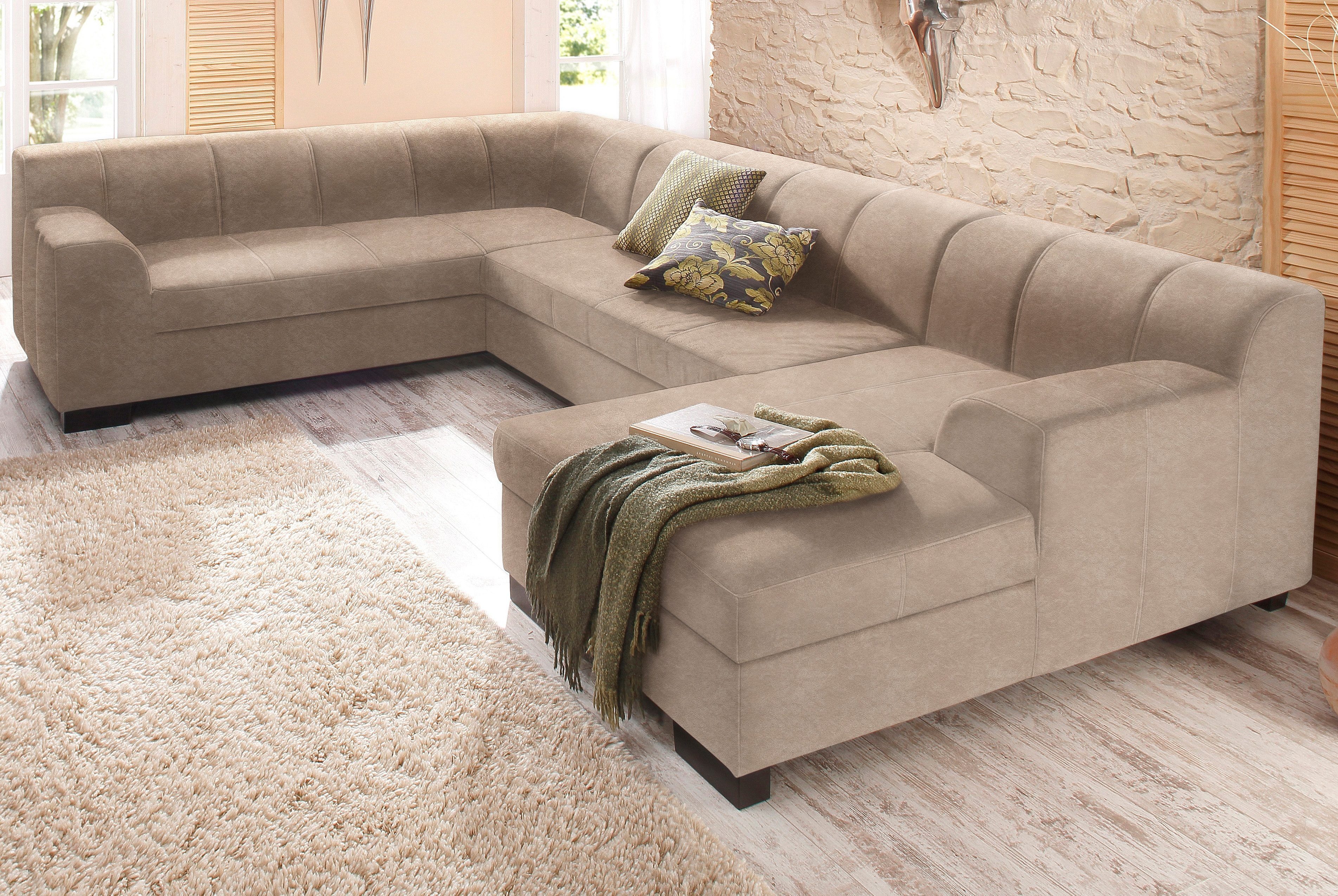 Home affaire Wohnlandschaft "Falk klare Linien, zeitlos und komfortabel, U- günstig online kaufen