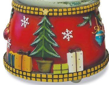 RIFFELMACHER & WEINBERGER Schneekugel Spieluhr "Weihnachtsmann mit Geschenkesack" 15cm - 71564, Advent Weihnachtsdekoration