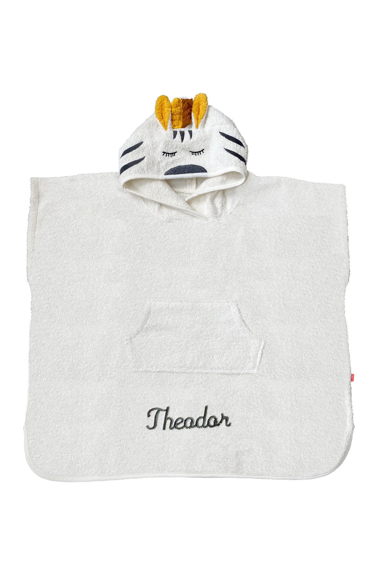 kikadu Badeponcho Poncho Zebra, kuschelig weich Bio-Baumwolle