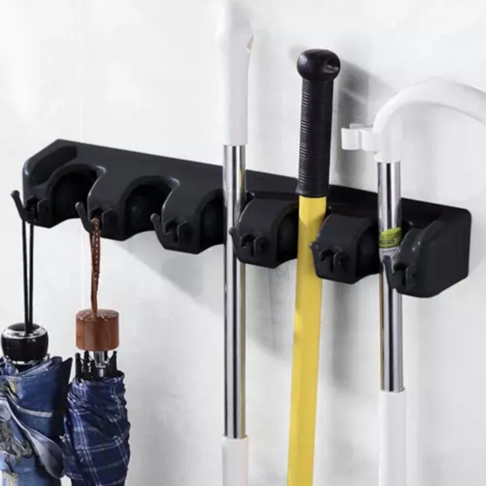 Werkzeughalter 1-tlg., Halterung Gartenwerkzeug, Aufhänger mit Mopp, für Besenhalter Wand ISO TRADE 5x Werkzeugaufhänger, Geräteleiste