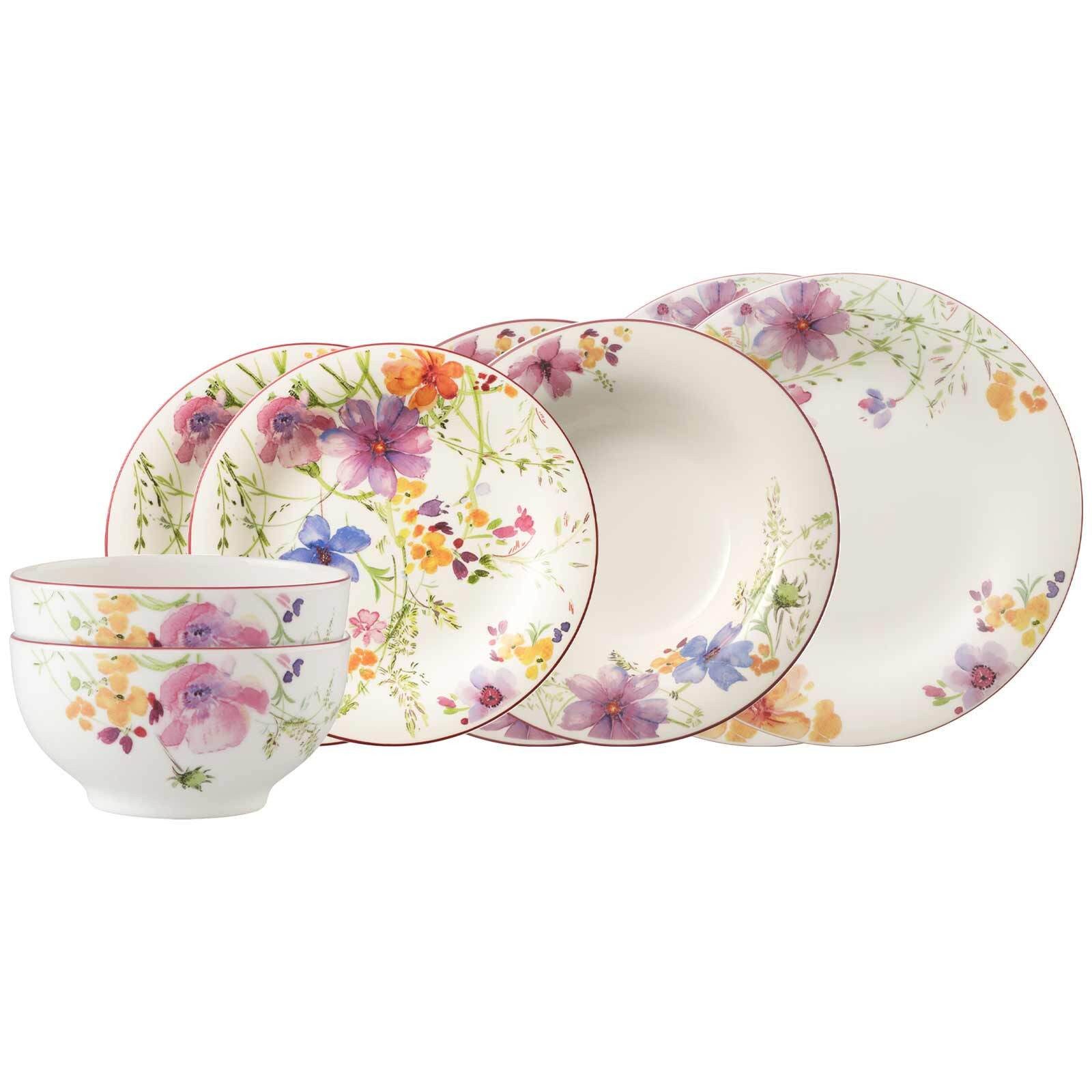 Villeroy & Boch Kombiservice Mariefleur Basic Einsteiger-Set 8er Set (8-tlg), 2 Personen, Porzellan