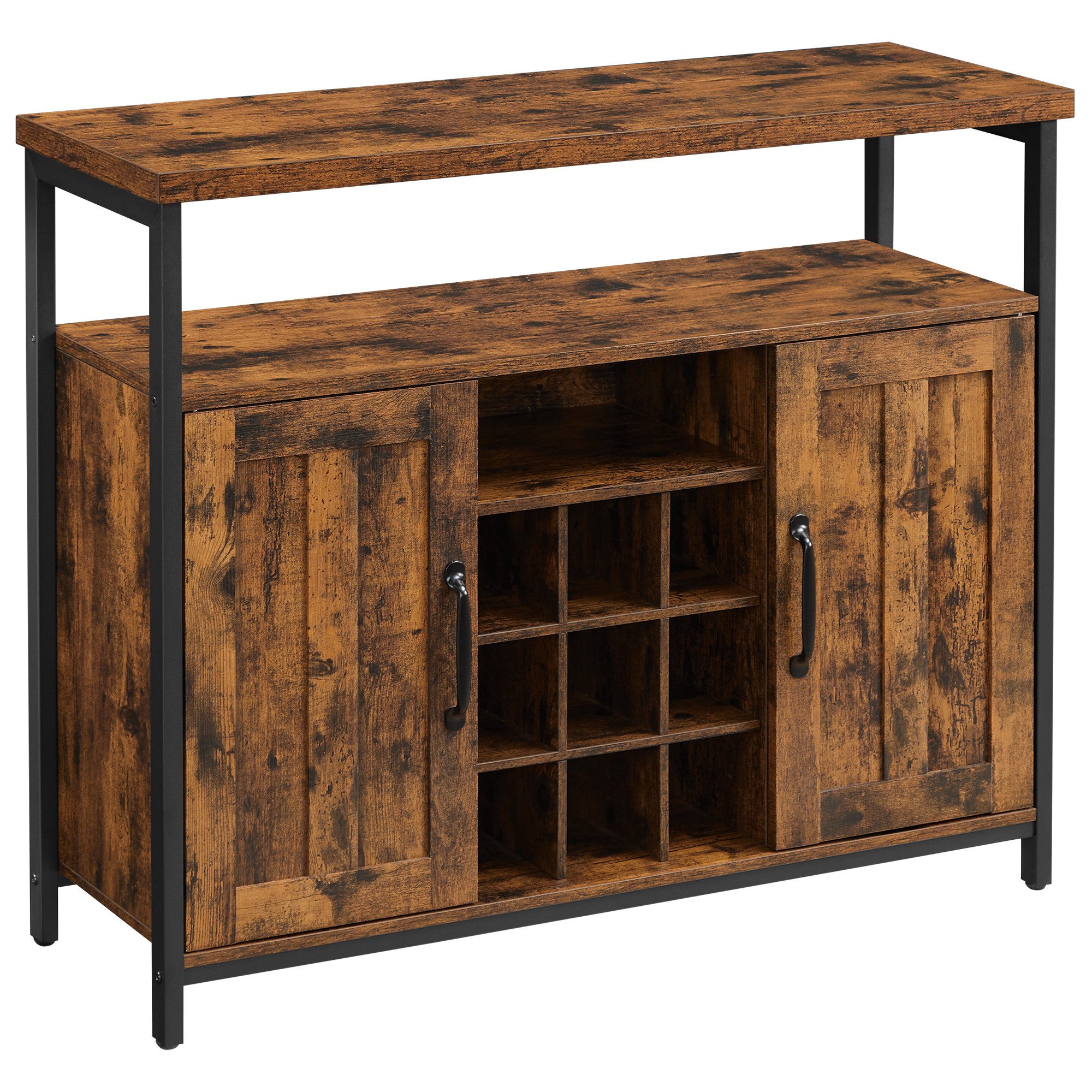 VASAGLE Sideboard Küchenschrank, 100 x 35 x 81,4 cm, mit 2 Türen, vintage günstig online kaufen