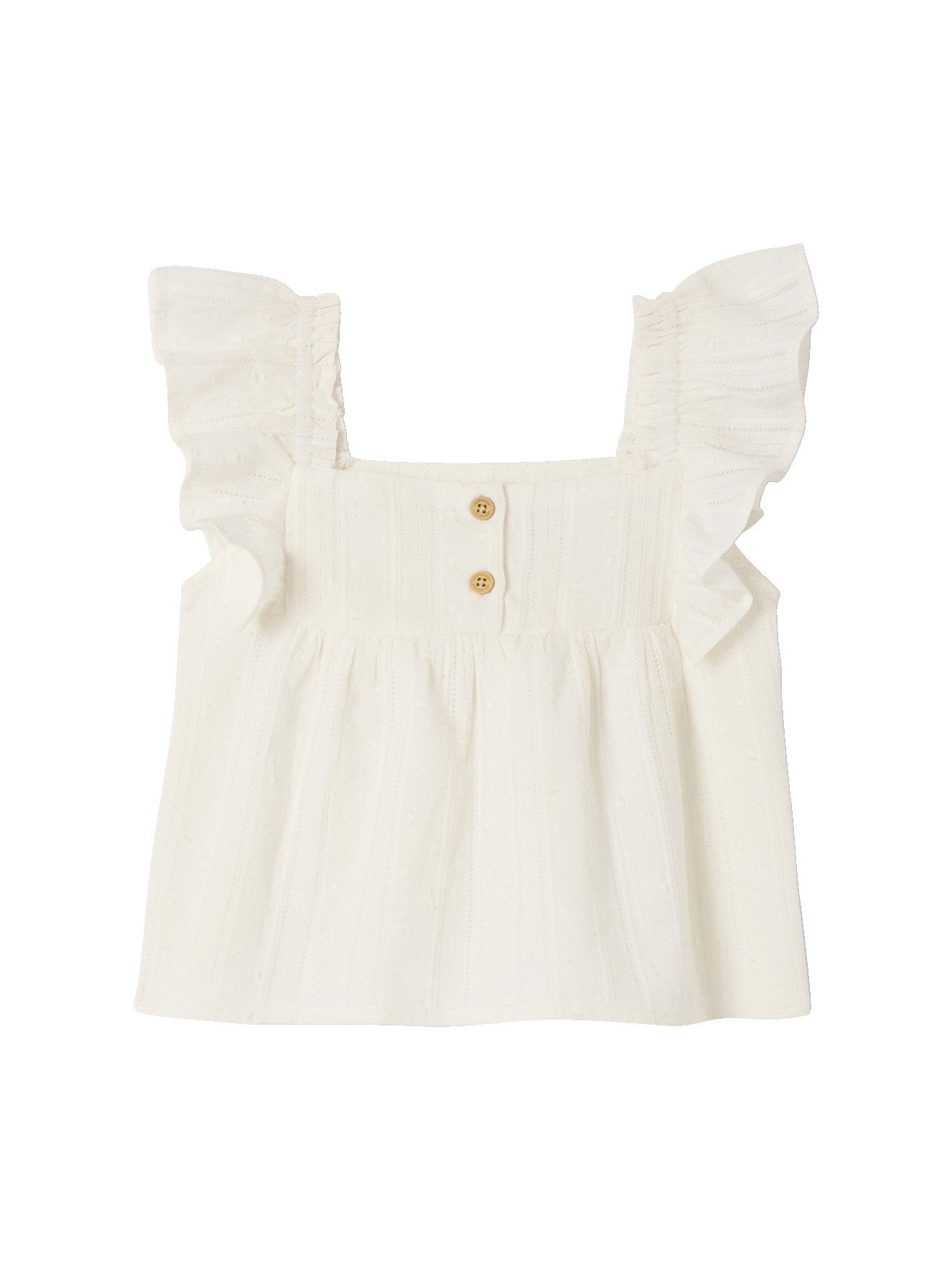 Kurzarmbluse Leichte Baby Bluse mit Volantträgern