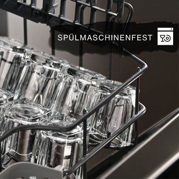 Praknu Schnapsglas 12er Set Schnapsgläser Eckig 5 cl - Stamperl Shotgläser für jede Party, Glas, Spülmaschinenfest - Standfest dank dickem Boden - Pinneken, Pinnchen