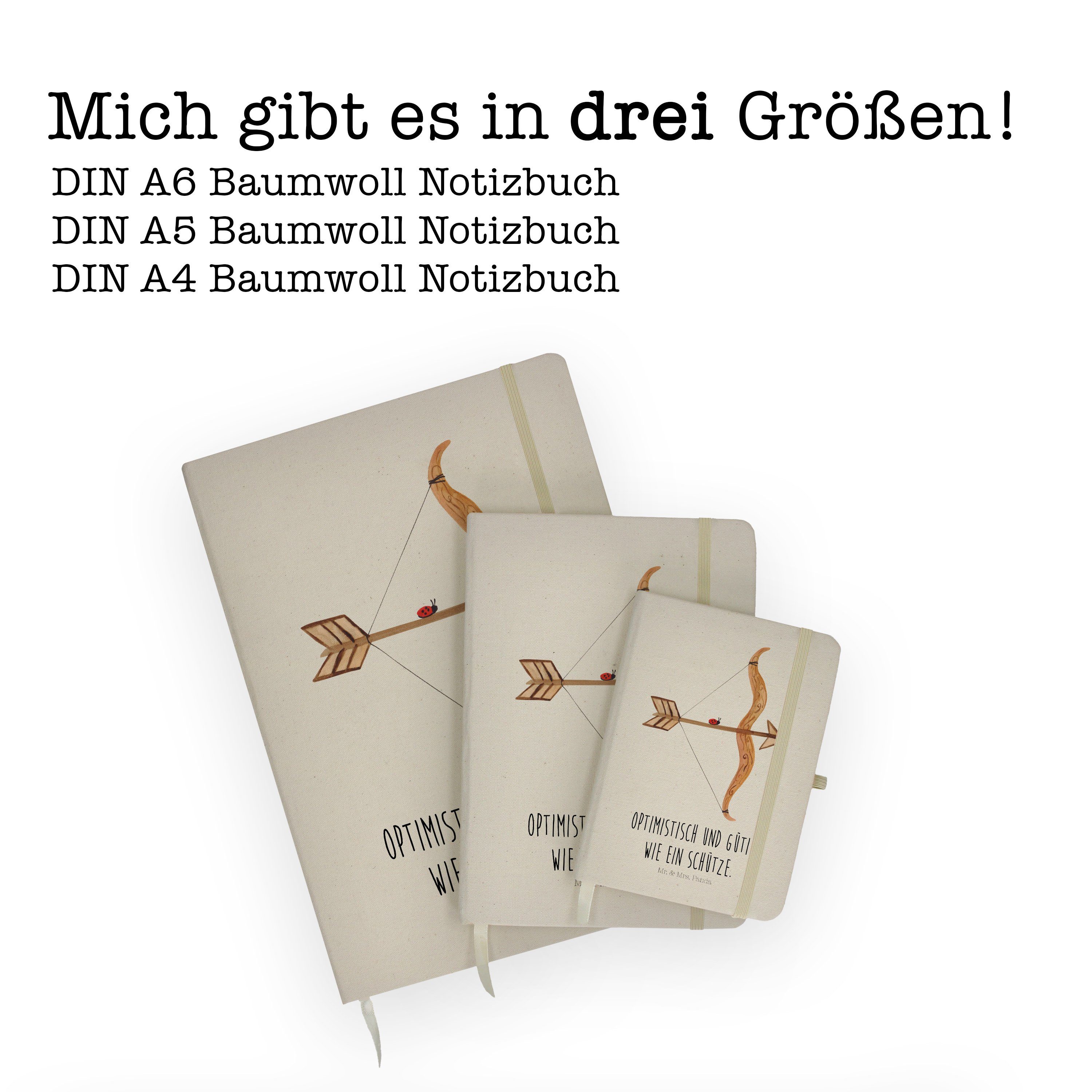 Notizbuch - Geschenk, Sternzeichen Notizblock, Mr. Panda Eintragebu Transparent & - Mrs. Schütze