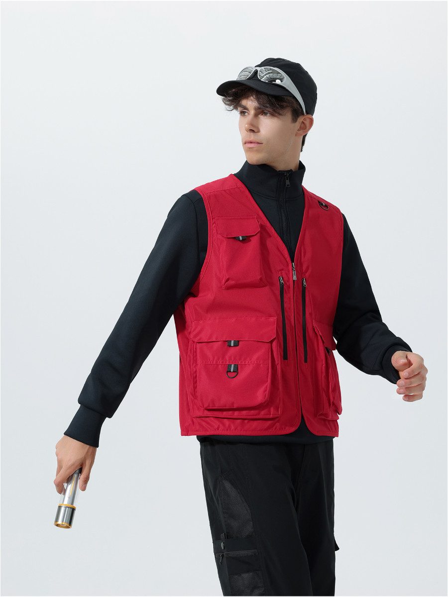YOUTHUP Anglerweste Herren Utility Outdoorweste Multi Pocket Arbeitswesten