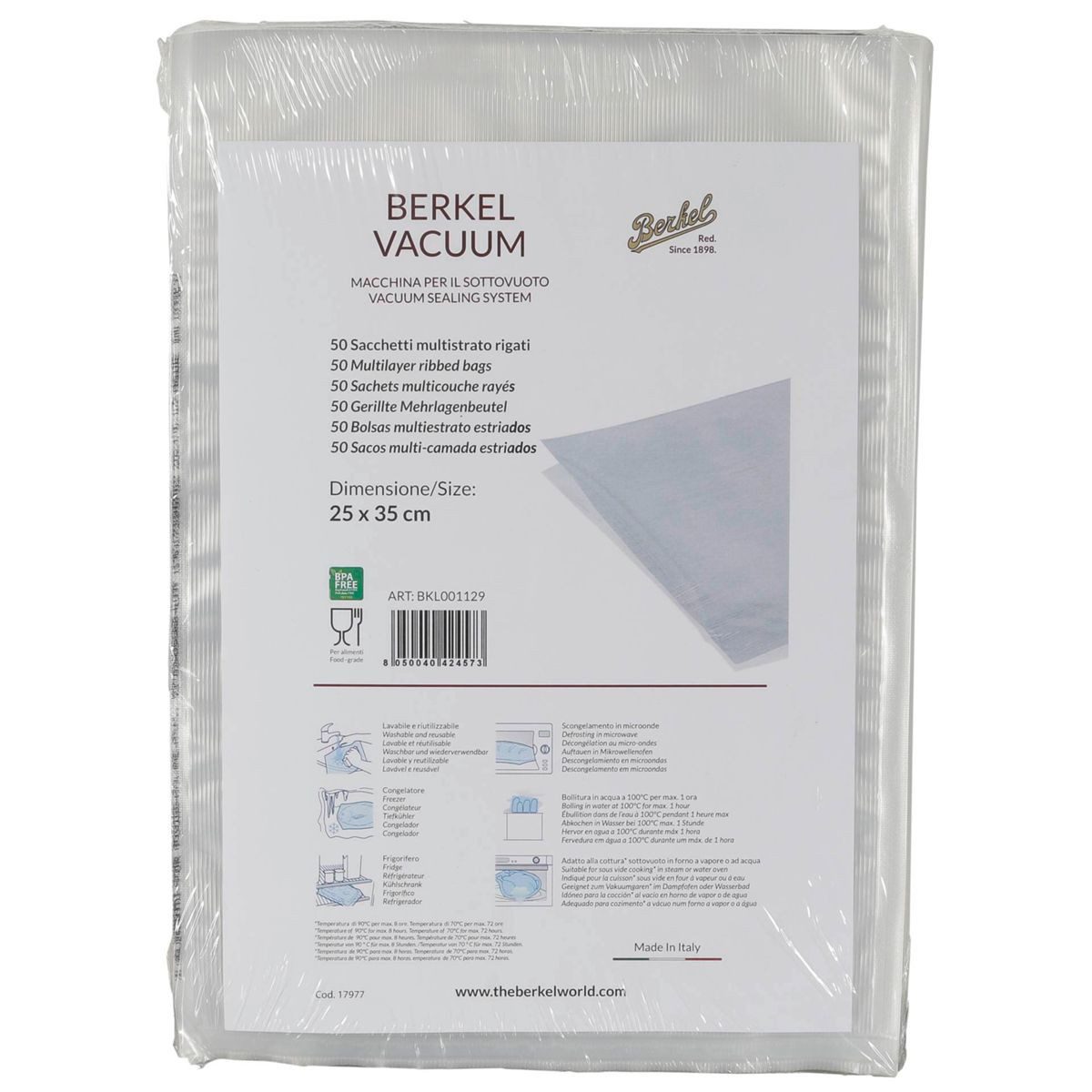 Berkel Vakuumier-Folienrollen Vacuum Beutel 25x35 cm