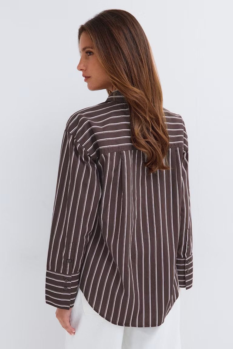 Gina Tricot Hemdbluse - Lässige Hemdbluse im Oversize Fit mit Streifen für Damen – Bild 4 von 4