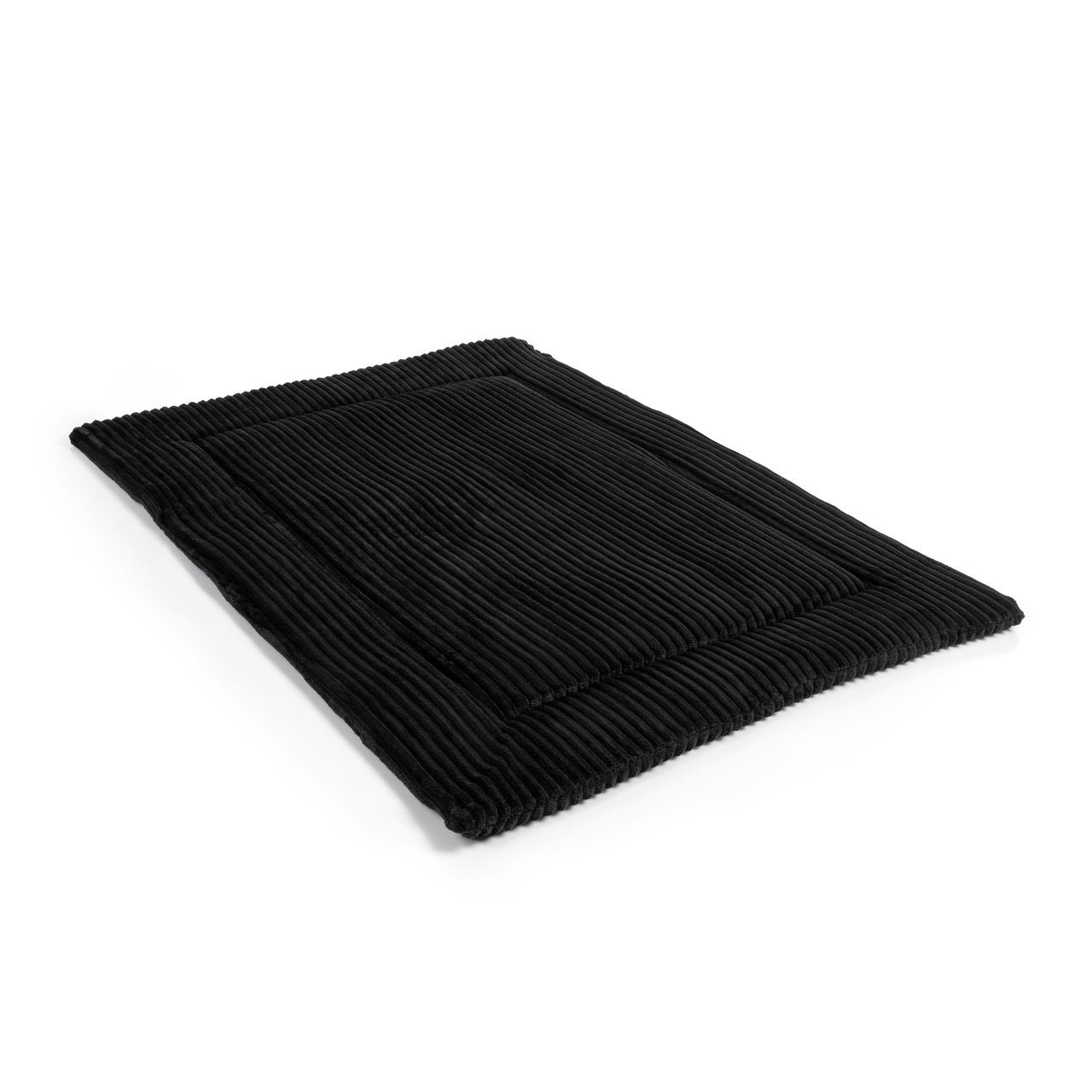 Wallace & Jones Hundematte Hundematte Cardi - schwarz, S bis XXL für jede Hundegröße, Gemütliche Liegematte in Breitcord-Optik, für jede Jahrezeit geeignet