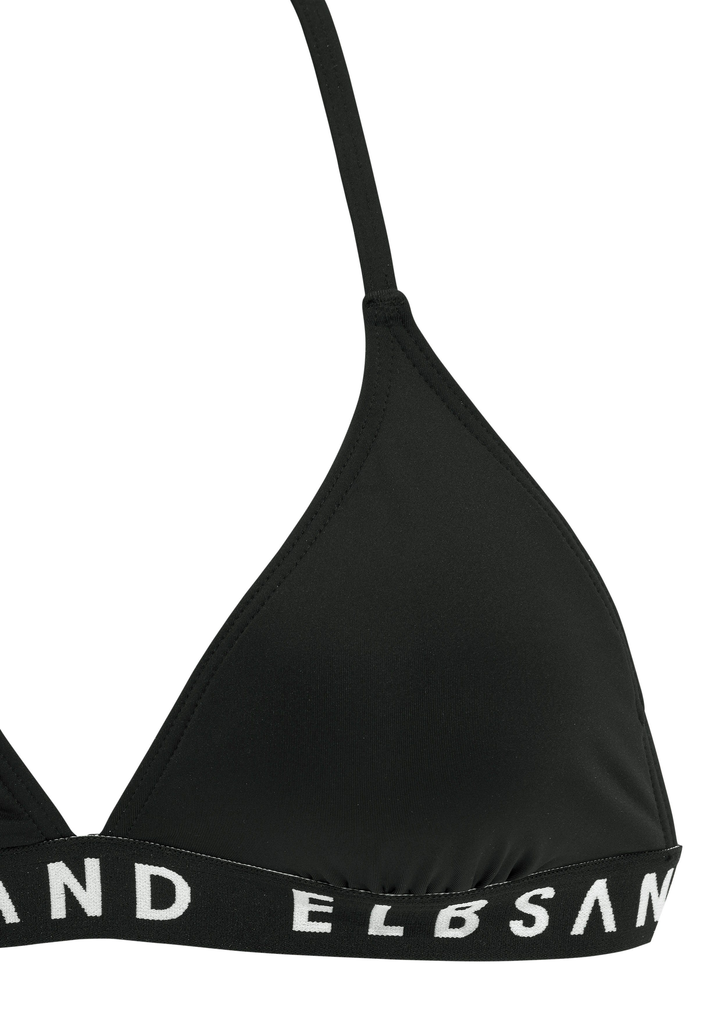 Elbsand Triangel-Bikini mit Markenschriftzügen in Kontrastfarbe – Bild 3 von 5