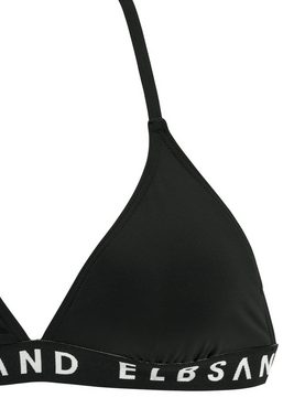 Elbsand Triangel-Bikini mit Markenschriftzügen in Kontrastfarbe