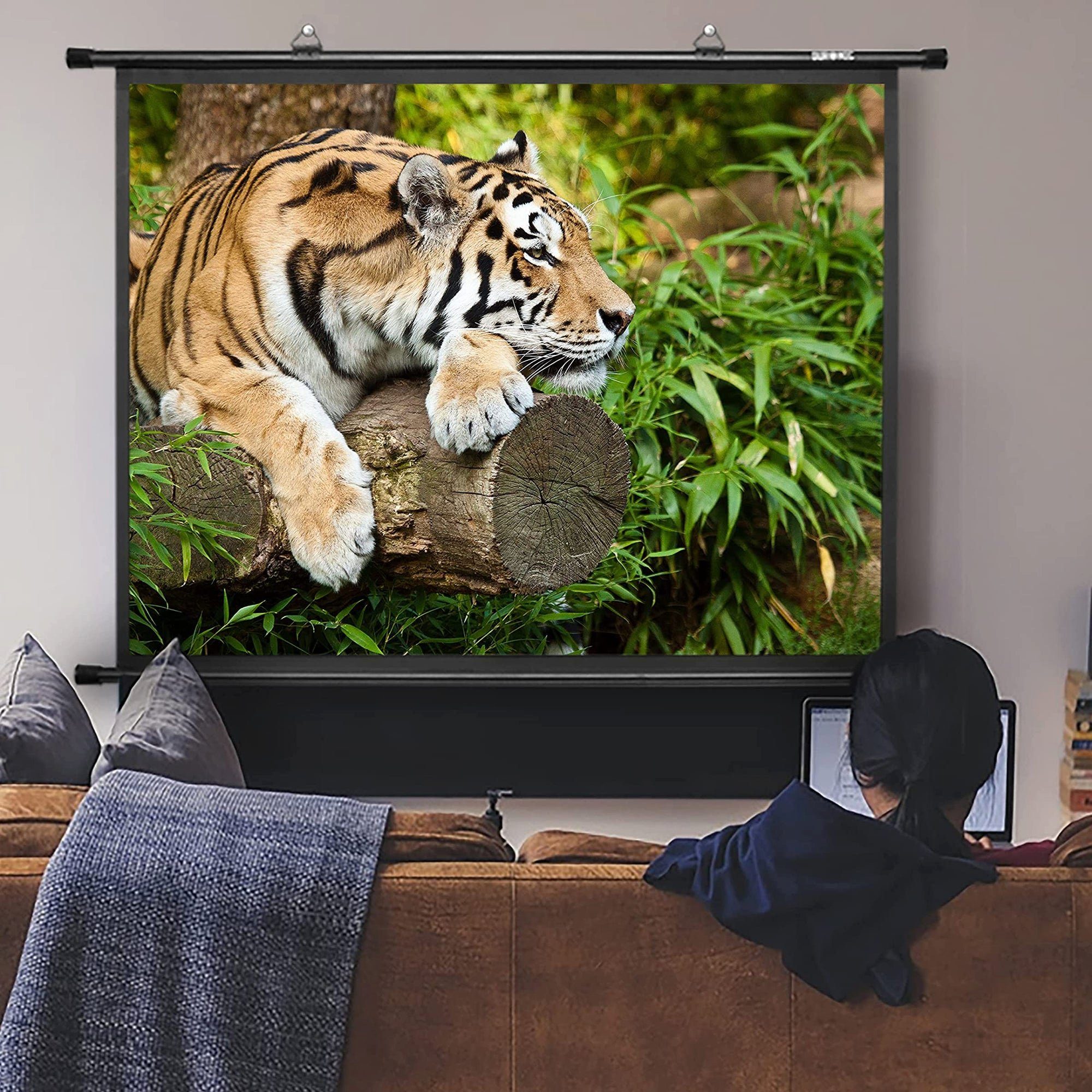Duronic Leinwand, BPS40 Leinwand, 4:3 Hängeleinwand 40" Zoll 81 x 61 cm