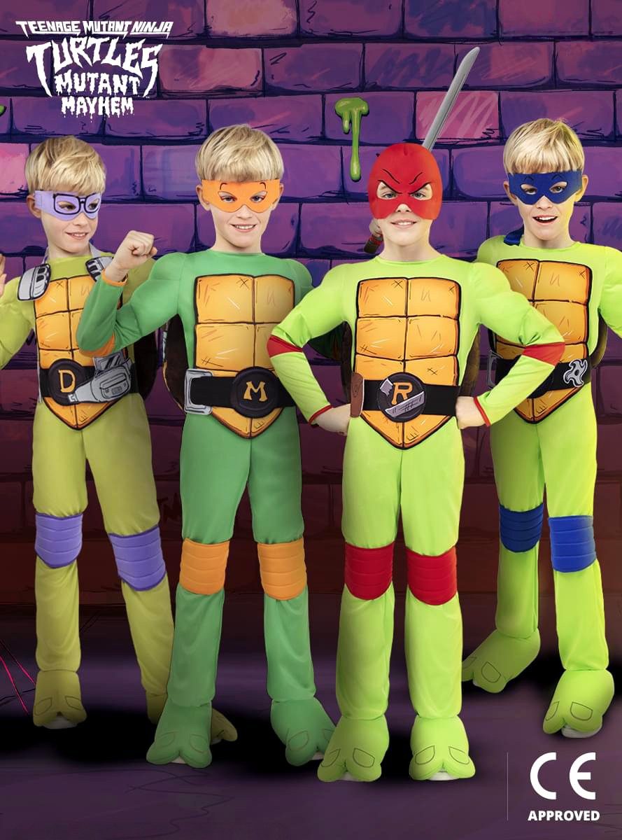 Metamorph Costume Ninja Turtles – Michelangelo Costume for Kids, With this costume you mutate into a fighting turtle!