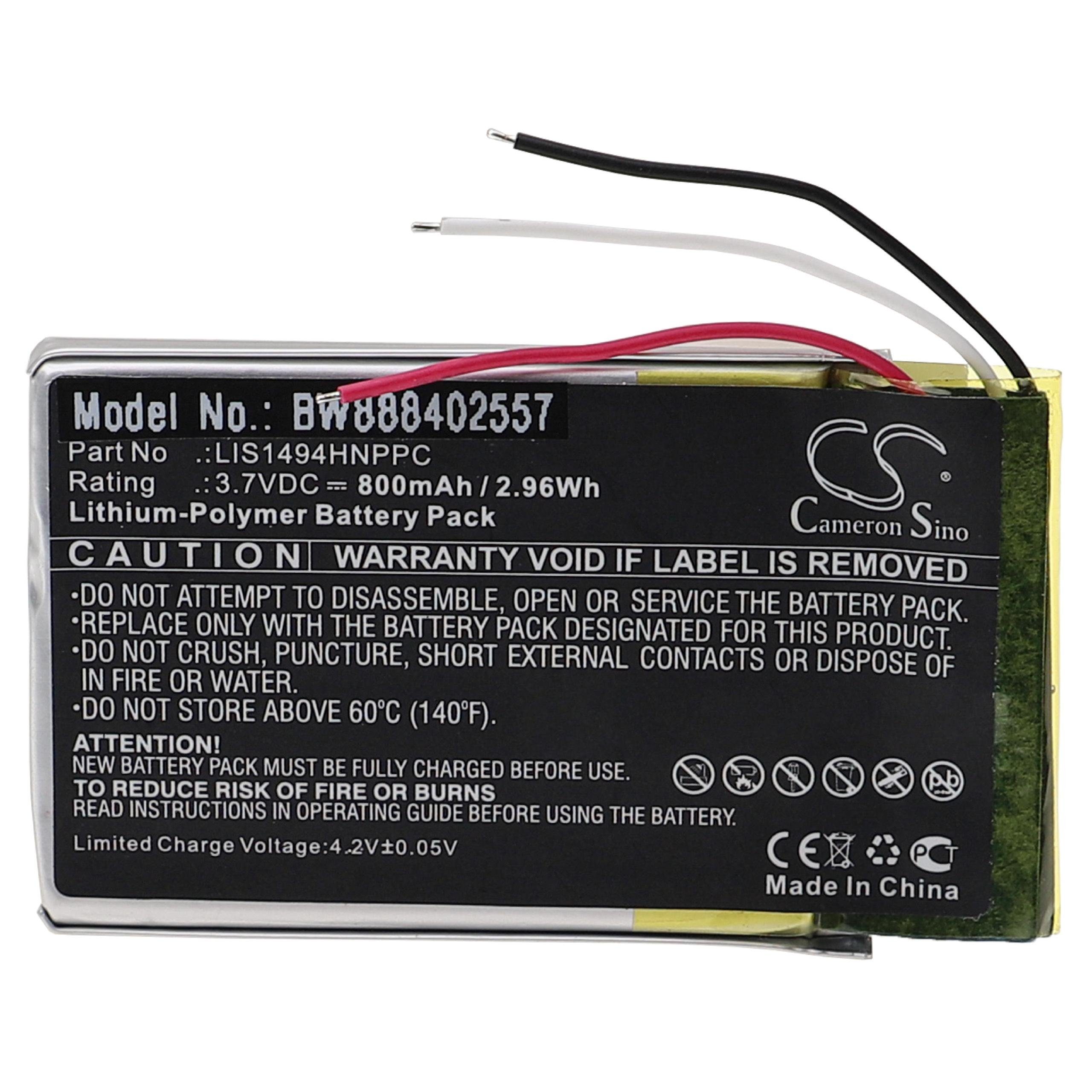 kompatibel Li-Polymer (3,7 Sony Akku 800 mAh V) vhbw MDR-HW700DS mit
