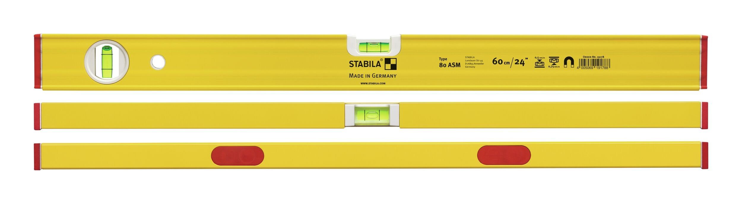 Stabila Wasserwaage, Magnet LM 80ASM pulverbeschichtet günstig online kaufen