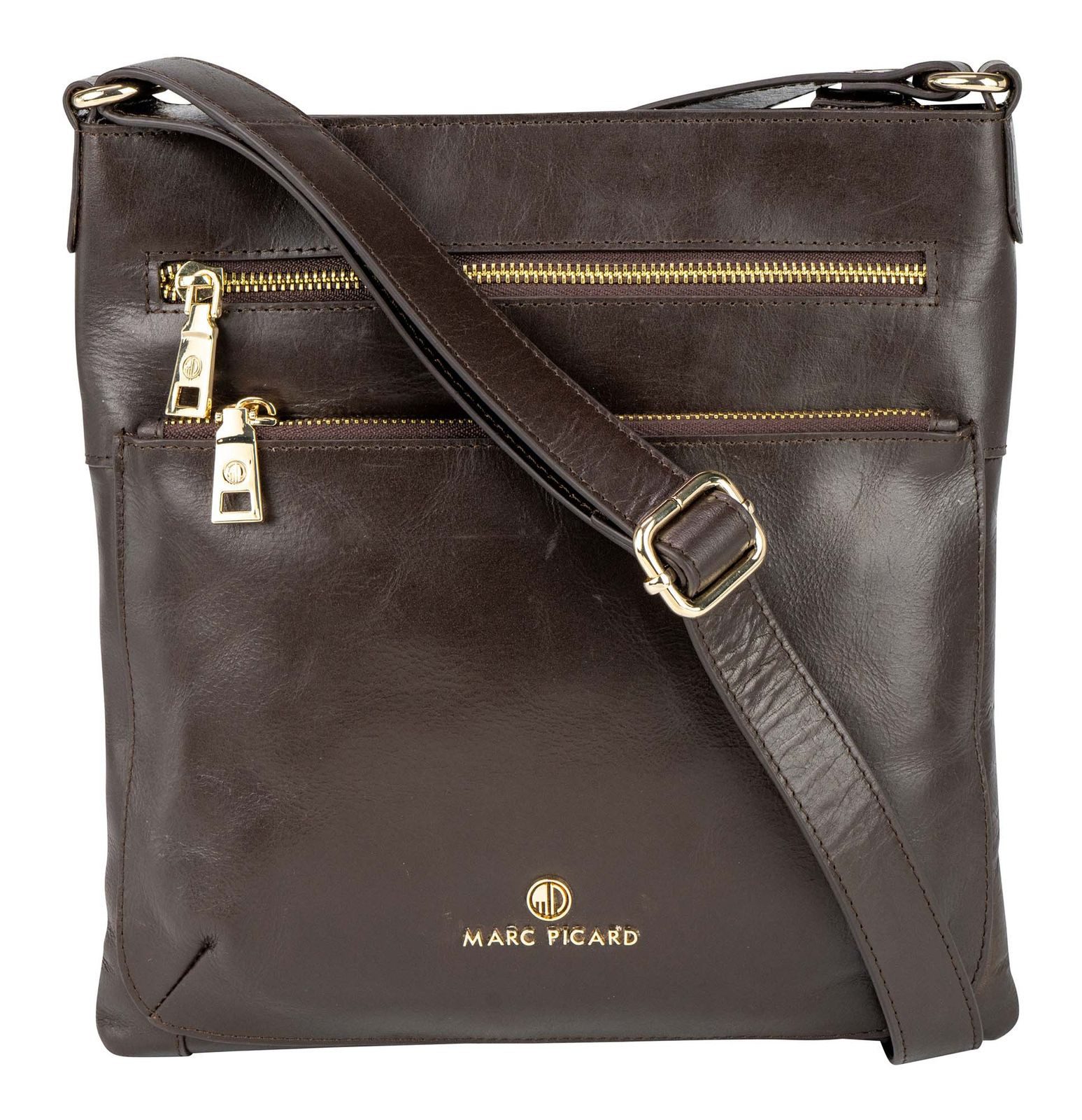 Marc Picard Umhängetasche Crossover Bag, aus echtem Rindsleder